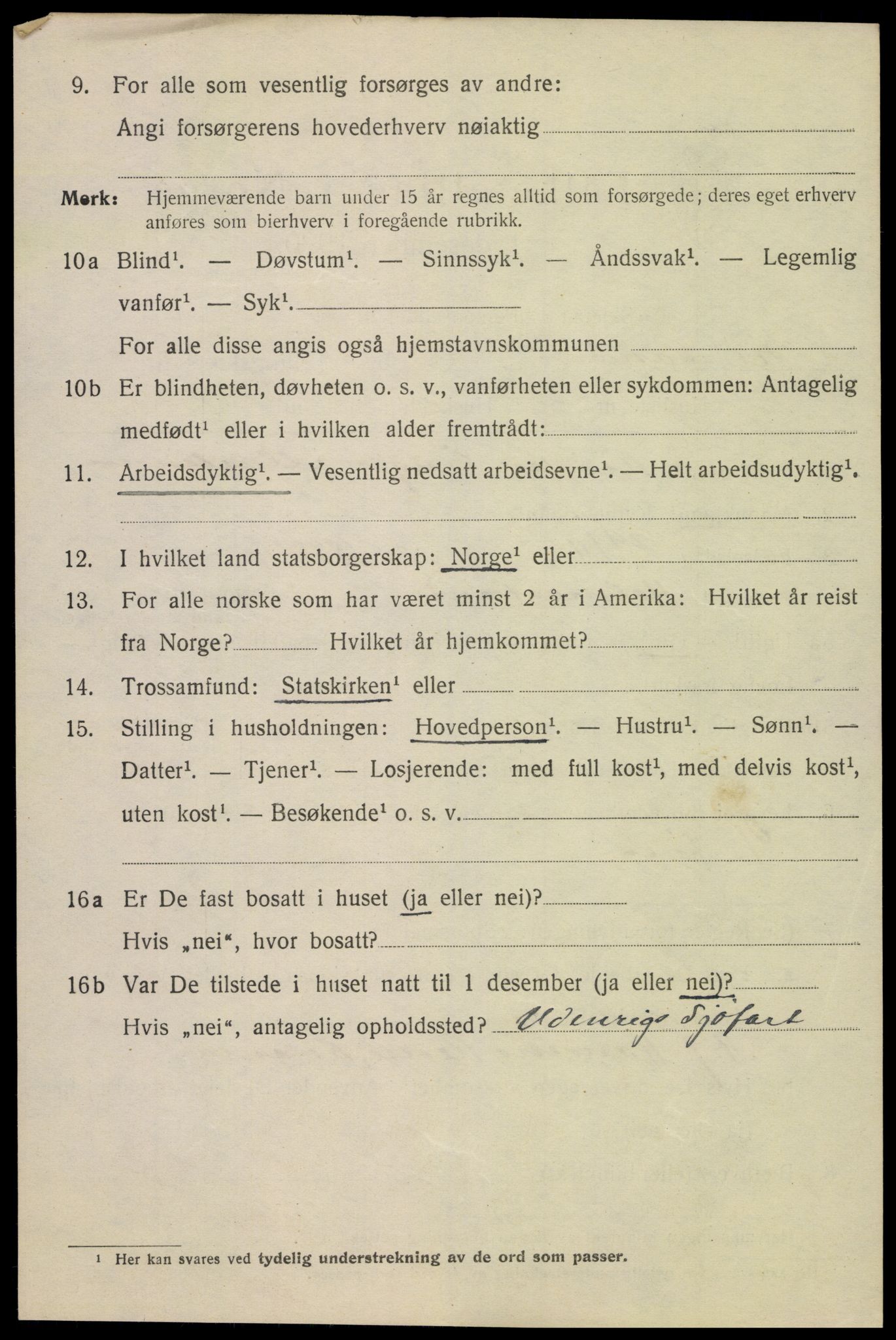 SAK, 1920 census for Kristiansand, 1920, p. 16942