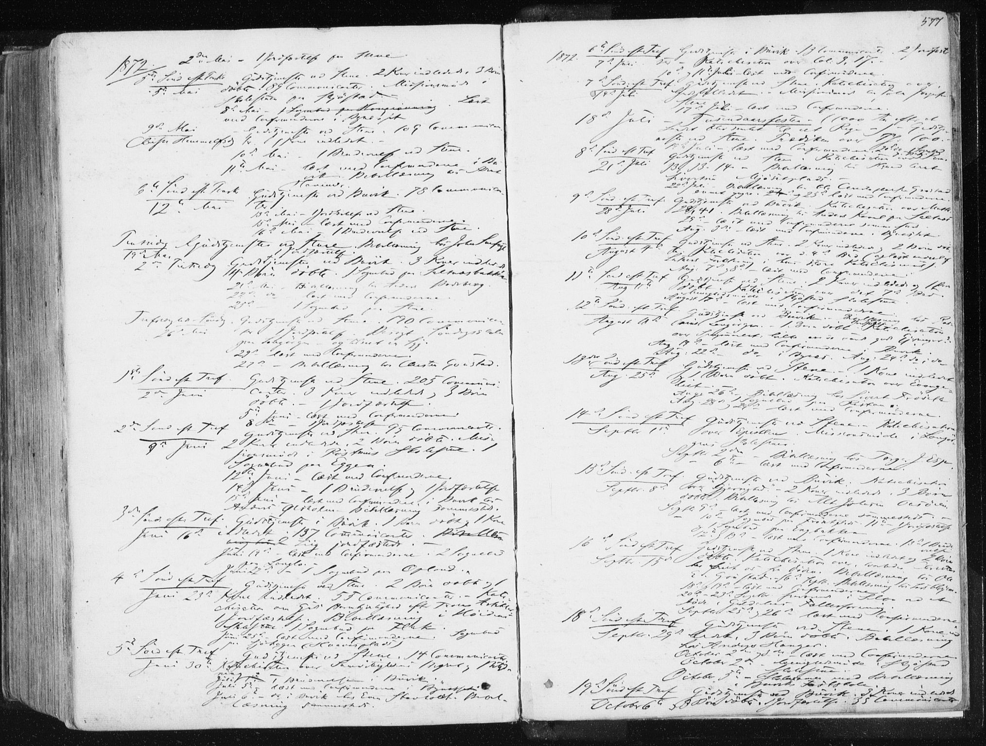 Ministerialprotokoller, klokkerbøker og fødselsregistre - Sør-Trøndelag, AV/SAT-A-1456/612/L0377: Parish register (official) no. 612A09, 1859-1877, p. 577