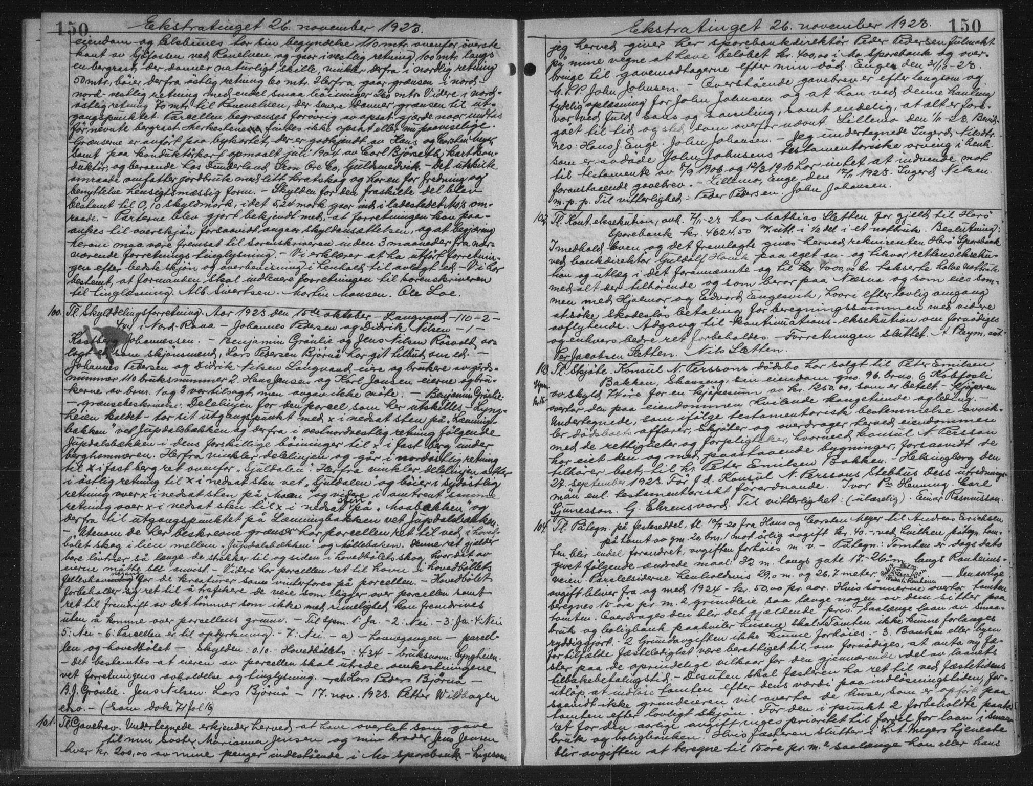 Rana sorenskriveri , AV/SAT-A-1108/1/2/2C/L0018: Mortgage book no. 18, 1923-1928, p. 150, Deed date: 26.11.1923