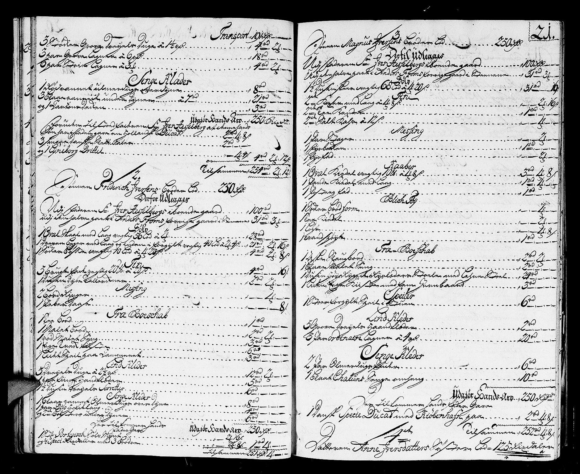 Larvik byfogd, AV/SAKO-A-218/H/Hb/Hba/L0007: Skifteprotokoll, 1729-1736, p. 20b-21a