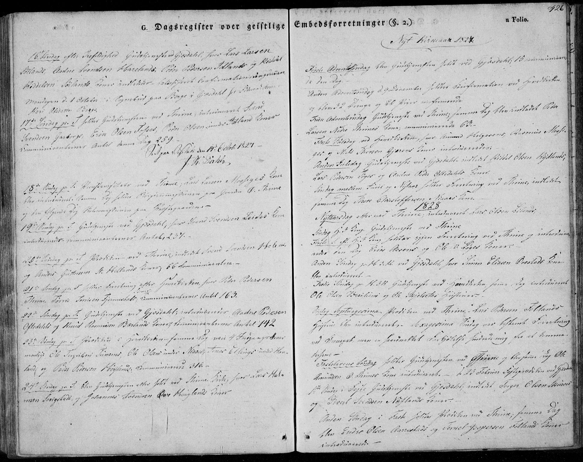 Lye sokneprestkontor, AV/SAST-A-101794/001/30BA/L0004: Parish register (official) no. A 4, 1826-1841, p. 426