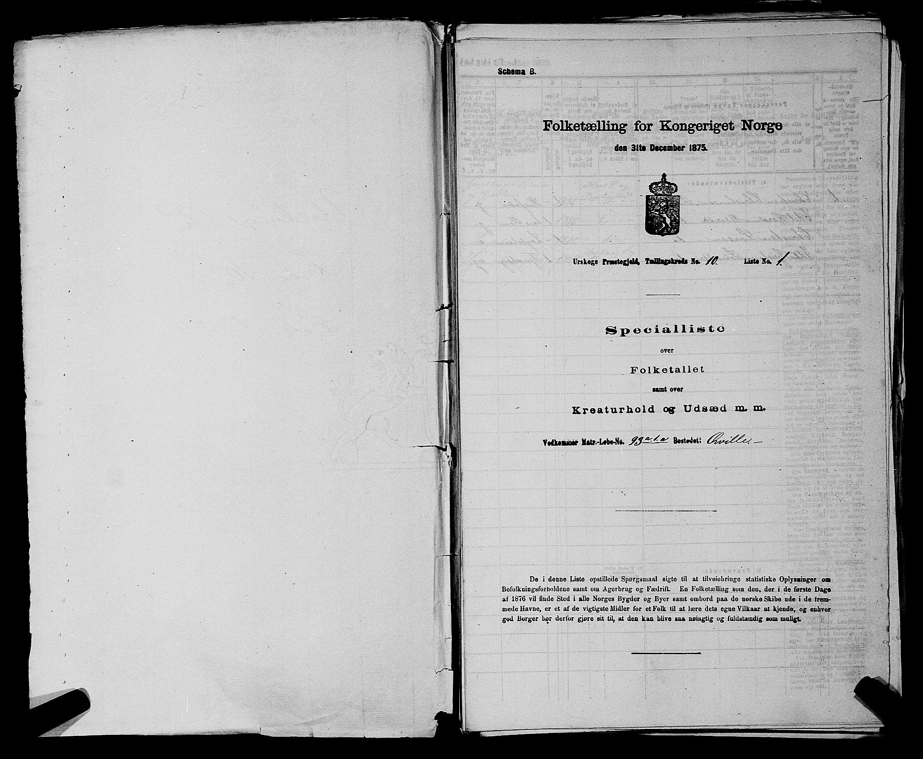 RA, 1875 census for 0224P Aurskog, 1875, p. 1005