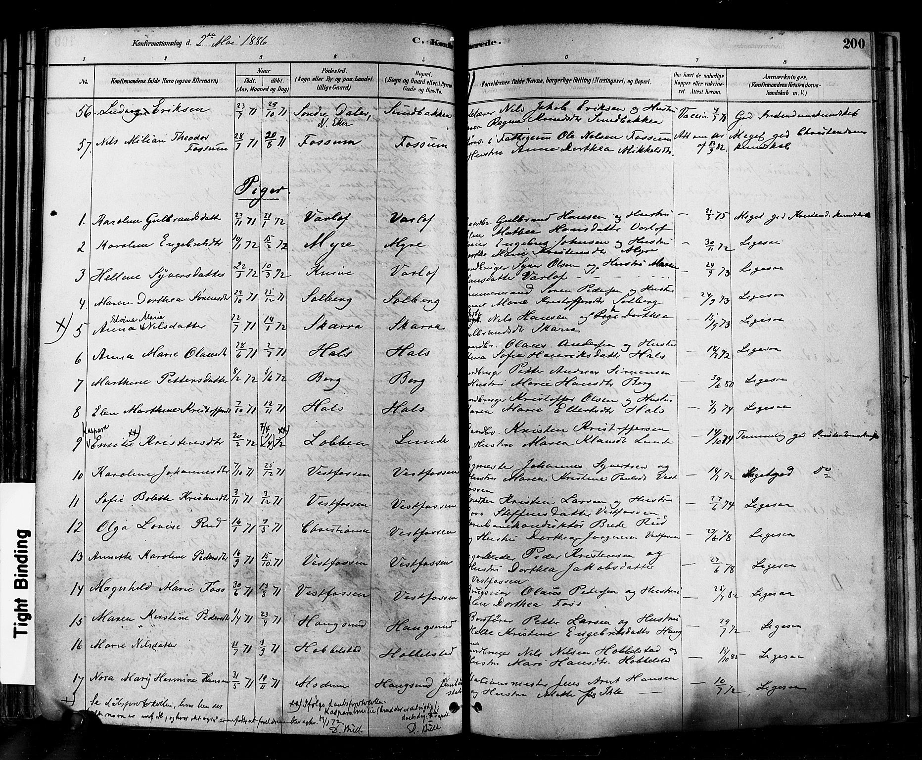 Eiker kirkebøker, AV/SAKO-A-4/F/Fb/L0001: Parish register (official) no. II 1, 1878-1888, p. 200