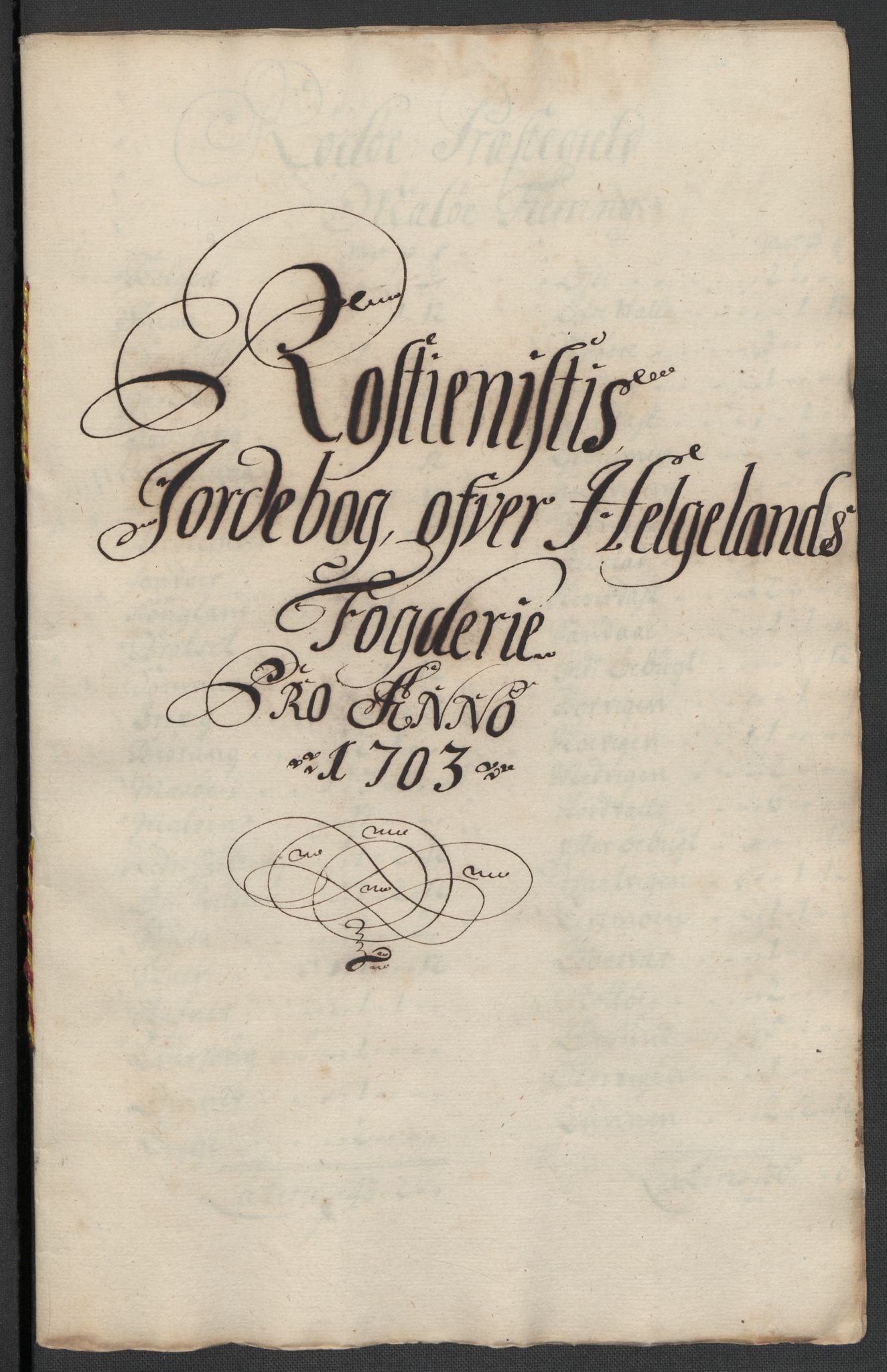 Rentekammeret inntil 1814, Reviderte regnskaper, Fogderegnskap, AV/RA-EA-4092/R65/L4508: Fogderegnskap Helgeland, 1702-1705, p. 199