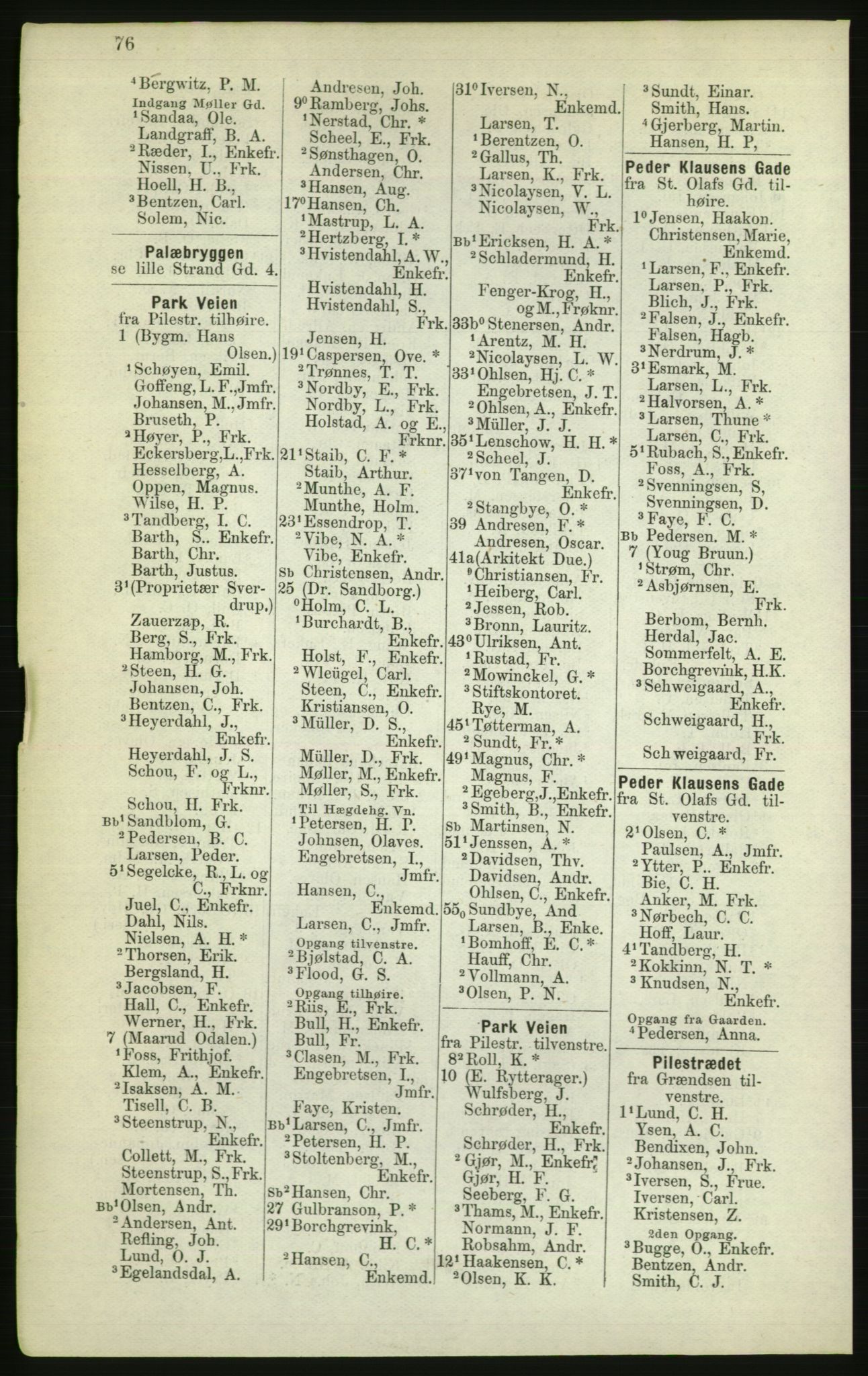 Kristiania/Oslo adressebok, PUBL/-, 1882, p. 76