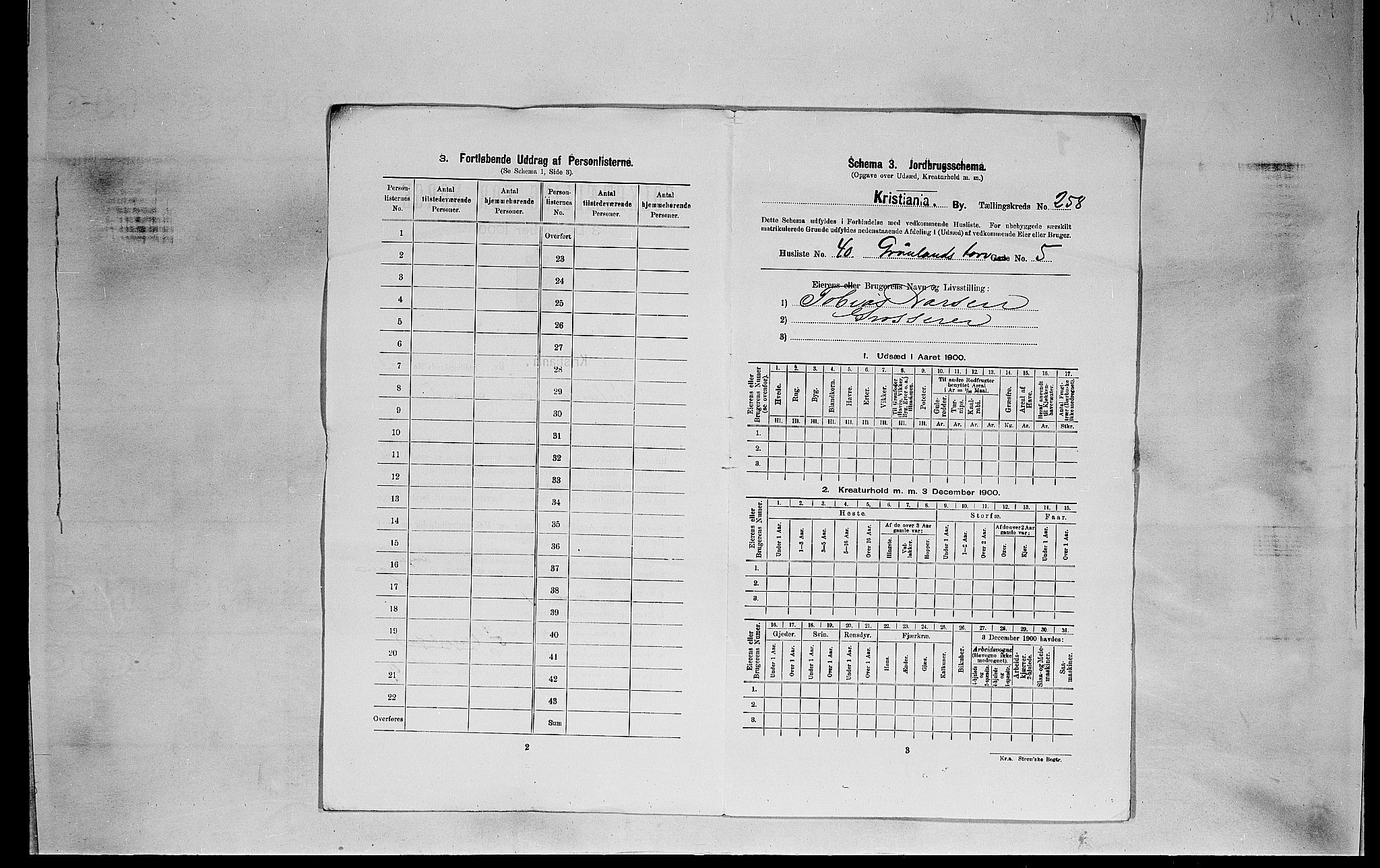 SAO, 1900 census for Kristiania, 1900, p. 29768