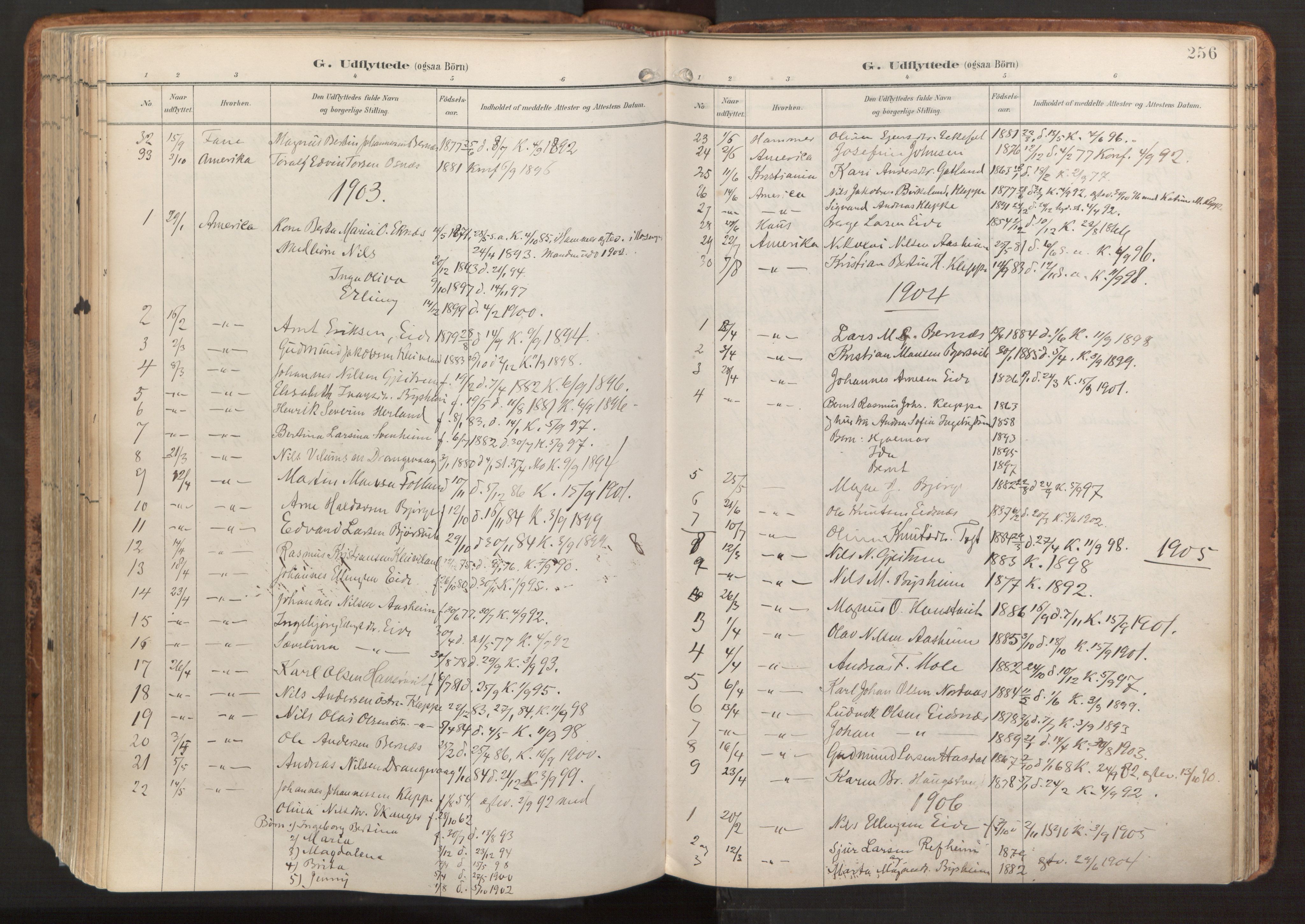 Hosanger sokneprestembete, AV/SAB-A-75801/H/Haa: Parish register (official) no. B 2, 1897-1923, p. 256