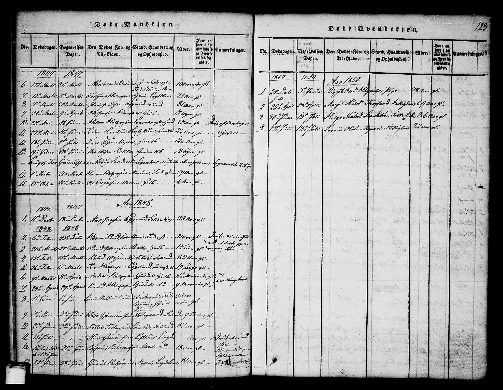 Tinn kirkebøker, SAKO/A-308/G/Ga/L0001: Parish register (copy) no. I 1, 1815-1850, p. 123