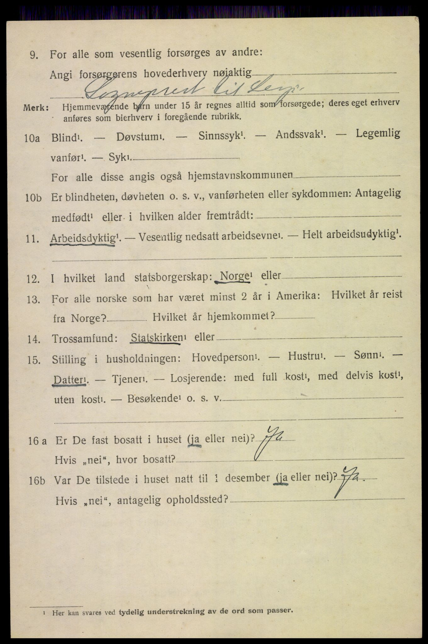 SAH, 1920 census for Lesja, 1920, p. 4711