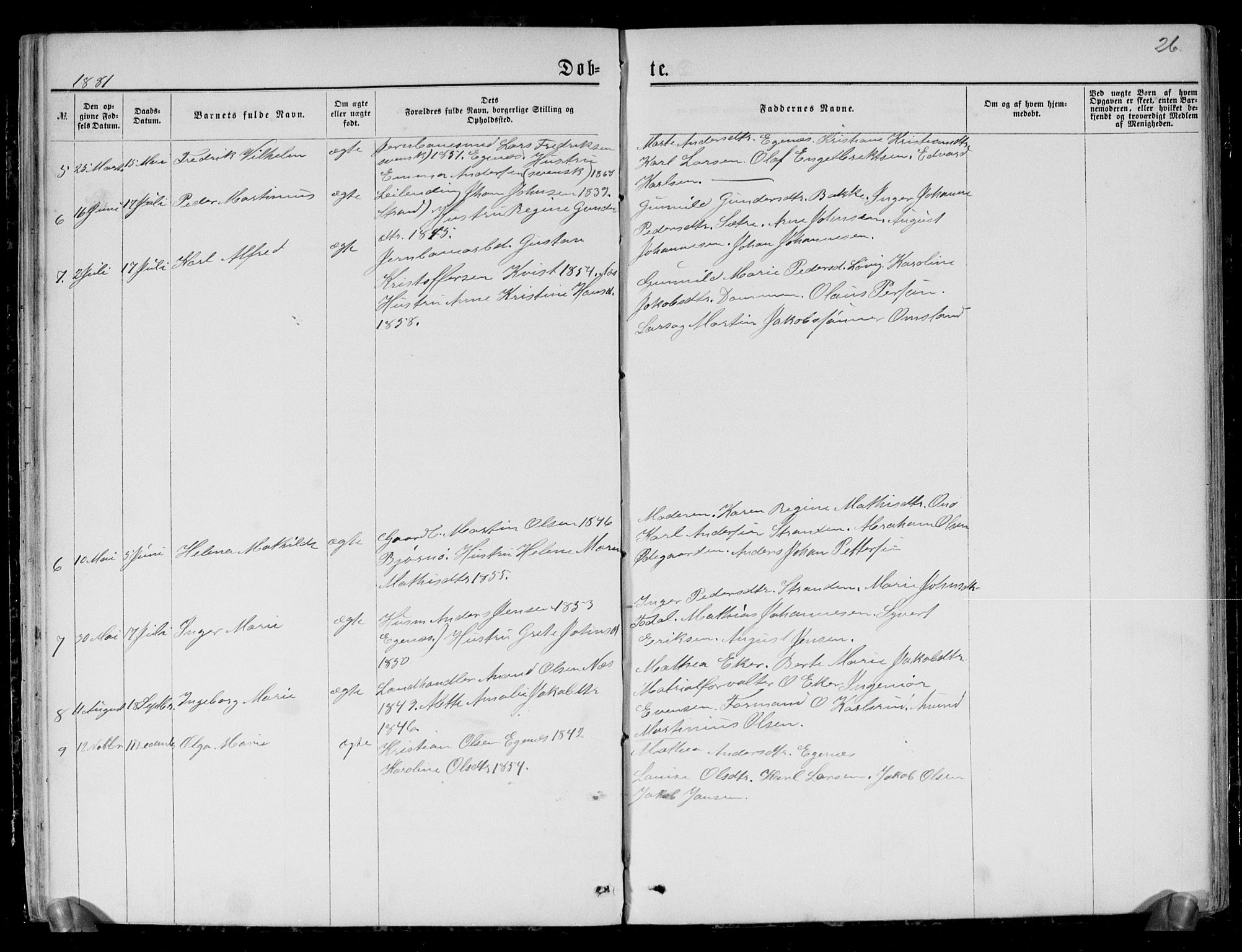 Brunlanes kirkebøker, SAKO/A-342/G/Gc/L0001: Parish register (copy) no. III 1, 1866-1890, p. 26