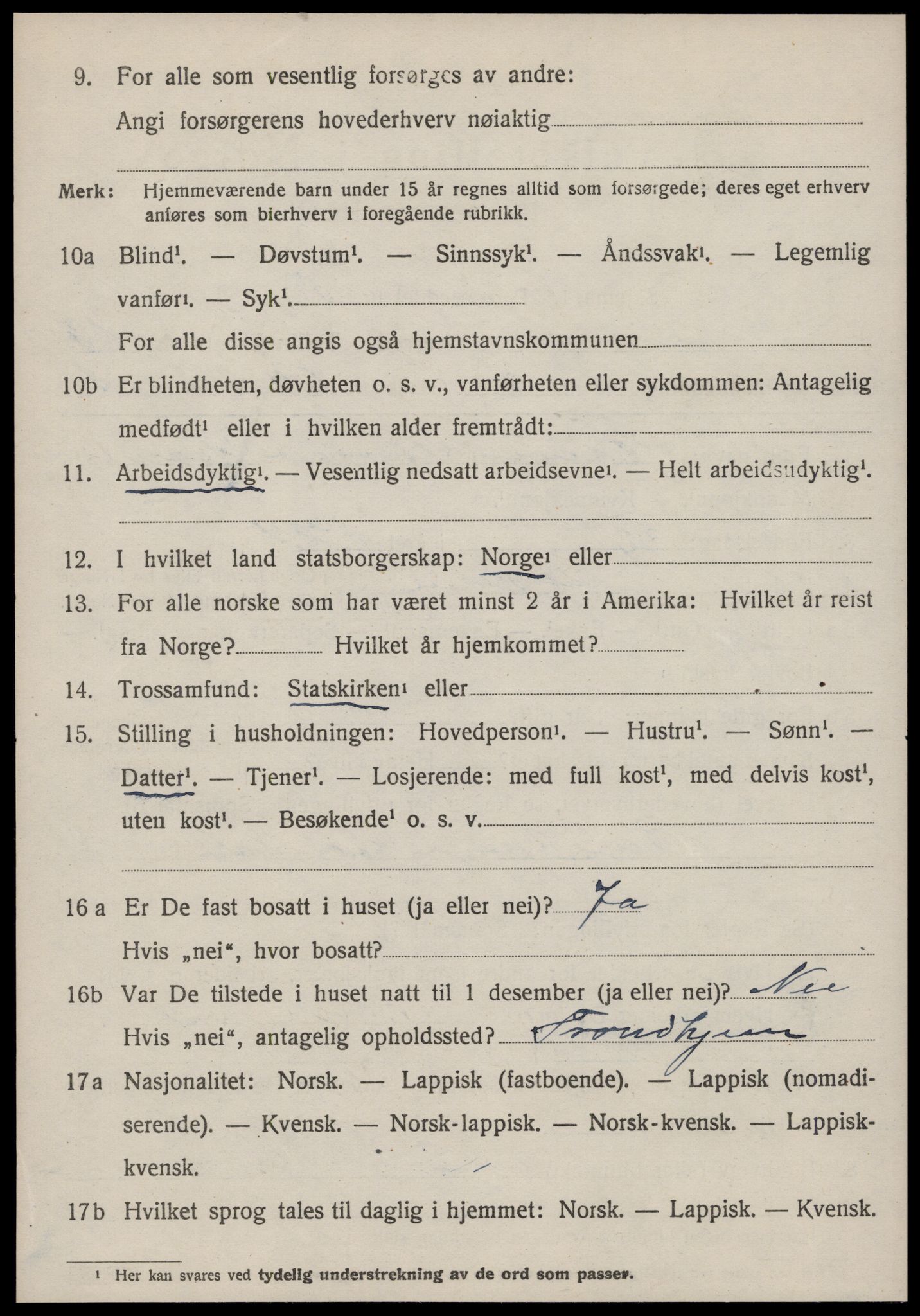 SAT, 1920 census for Å, 1920, p. 5543