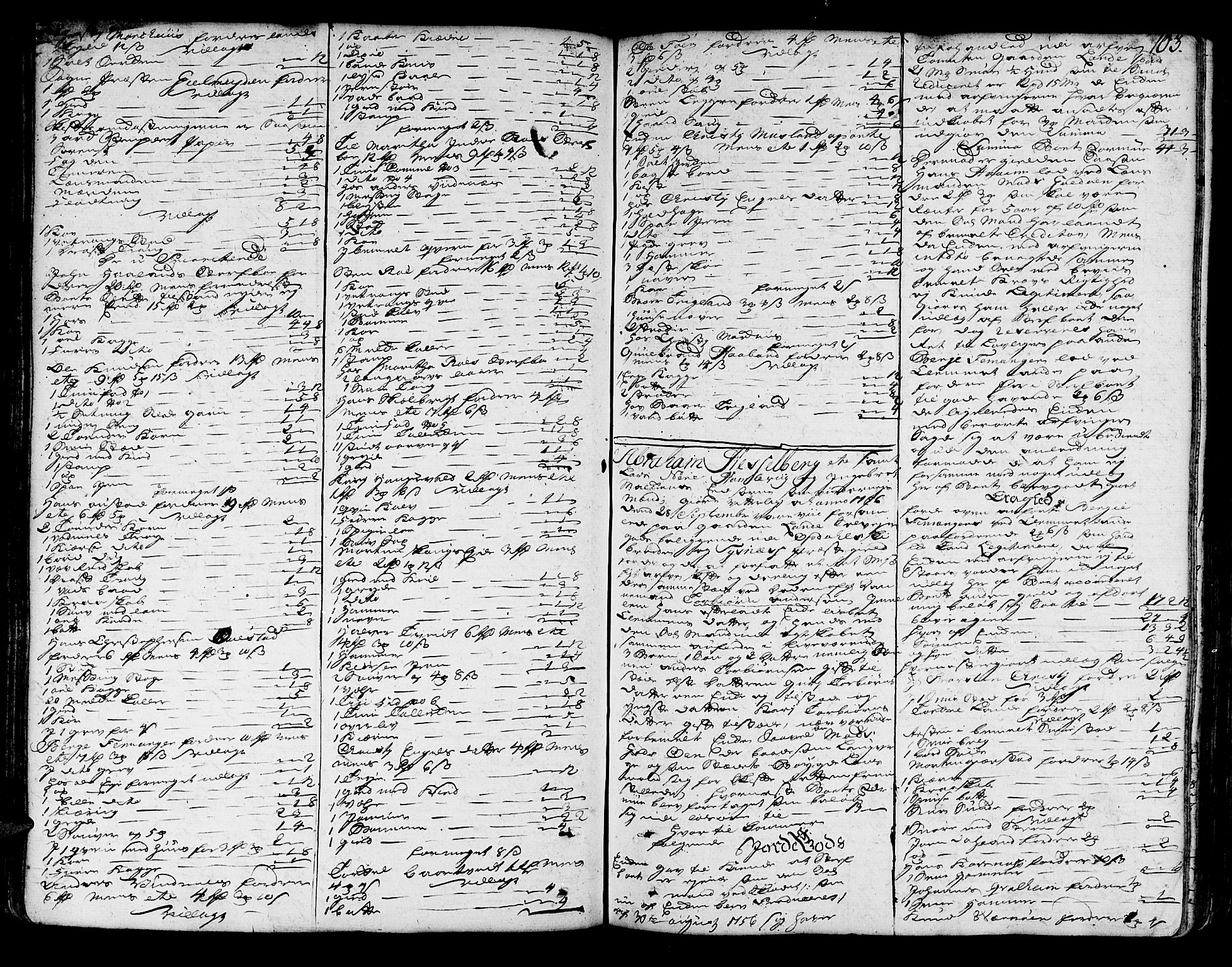 Sunnhordland sorenskrivar, SAB/A-2401/1/H/Ha/Haa/L0007: Skifteprotokollar. Register på lesesal. Fol. 901- ut, 1755-1760, p. 102b-103a