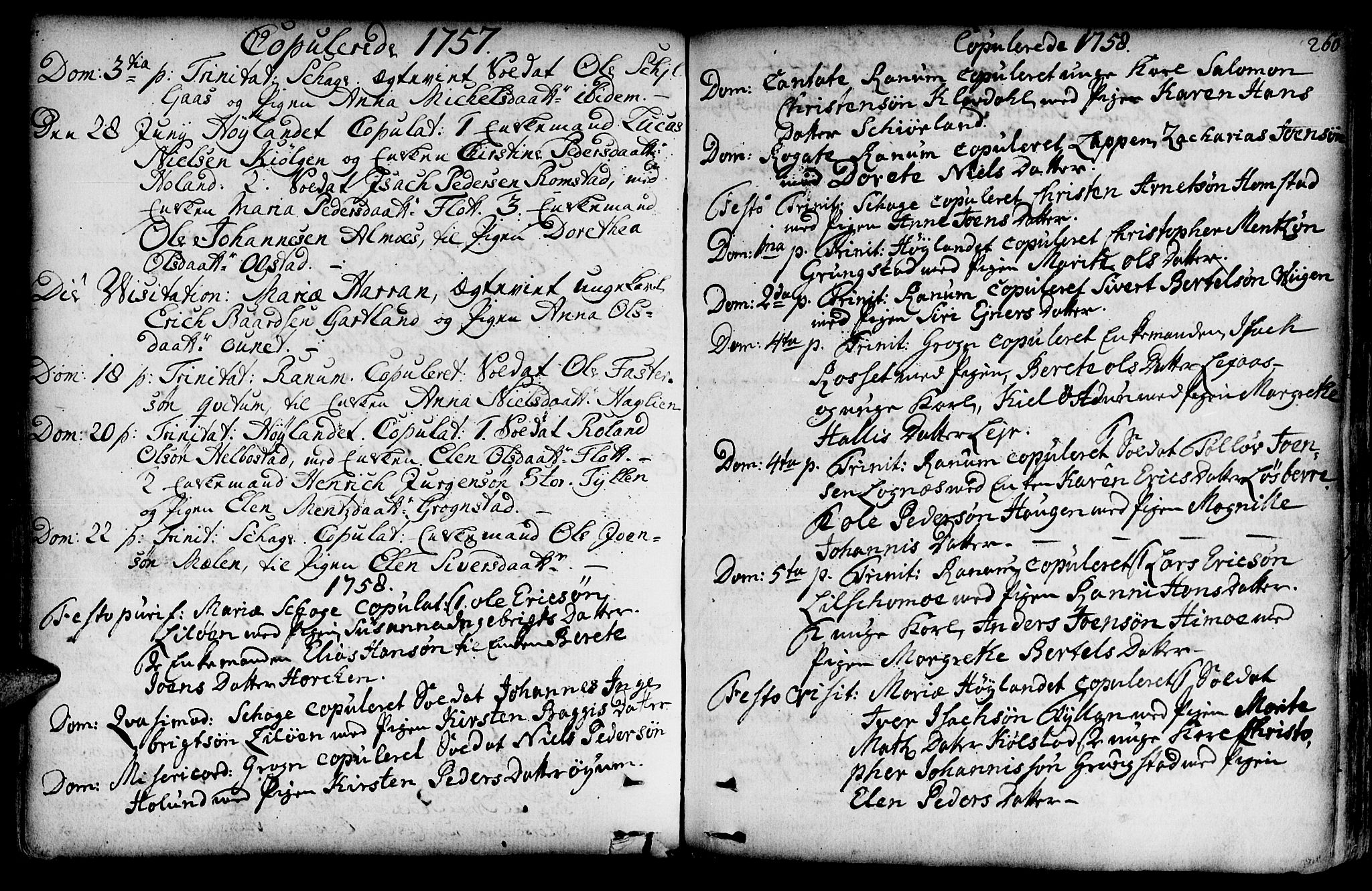 Ministerialprotokoller, klokkerbøker og fødselsregistre - Nord-Trøndelag, SAT/A-1458/764/L0542: Parish register (official) no. 764A02, 1748-1779, p. 260