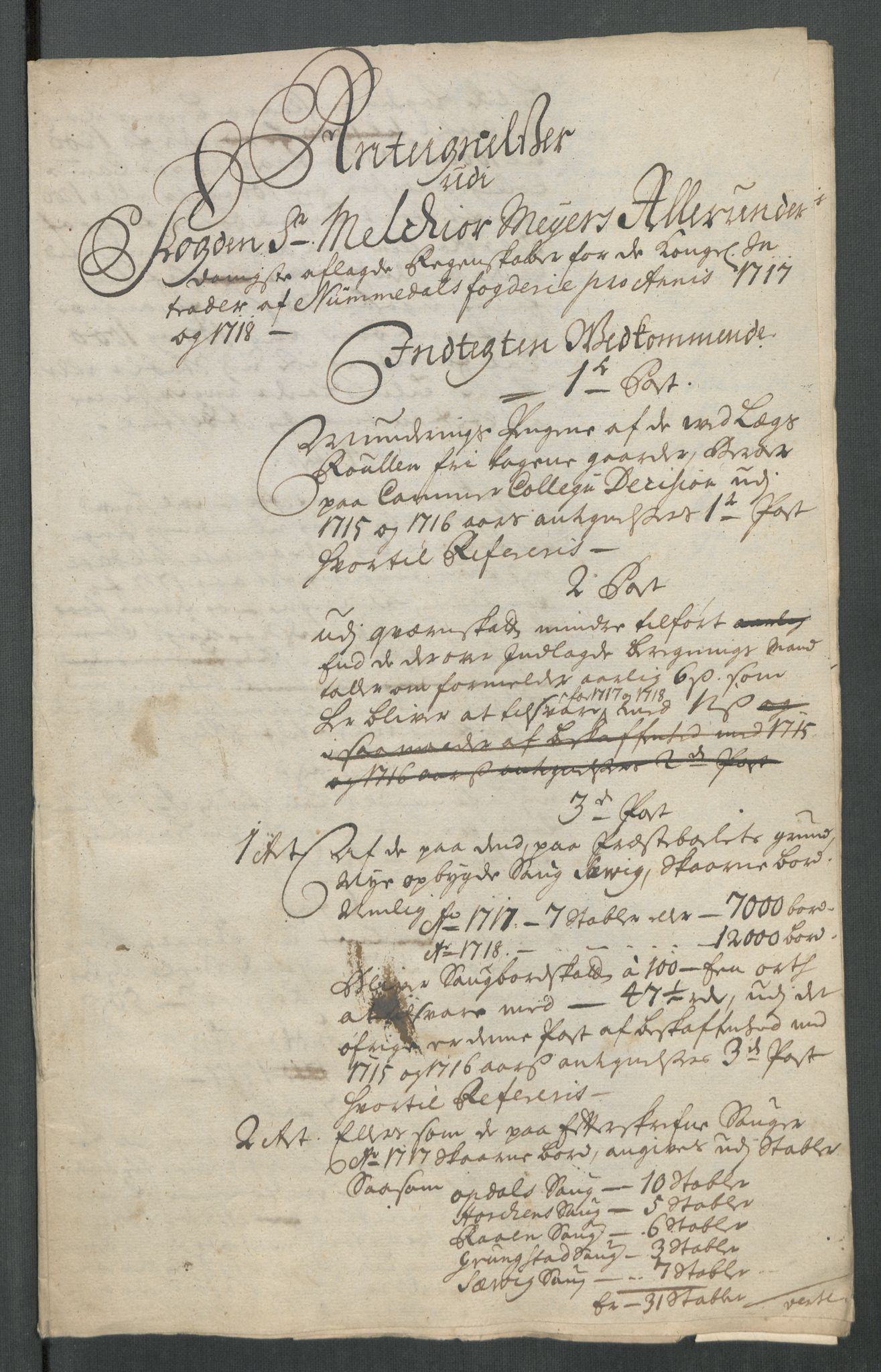 Rentekammeret inntil 1814, Reviderte regnskaper, Fogderegnskap, AV/RA-EA-4092/R64/L4439: Fogderegnskap Namdal, 1718, p. 269