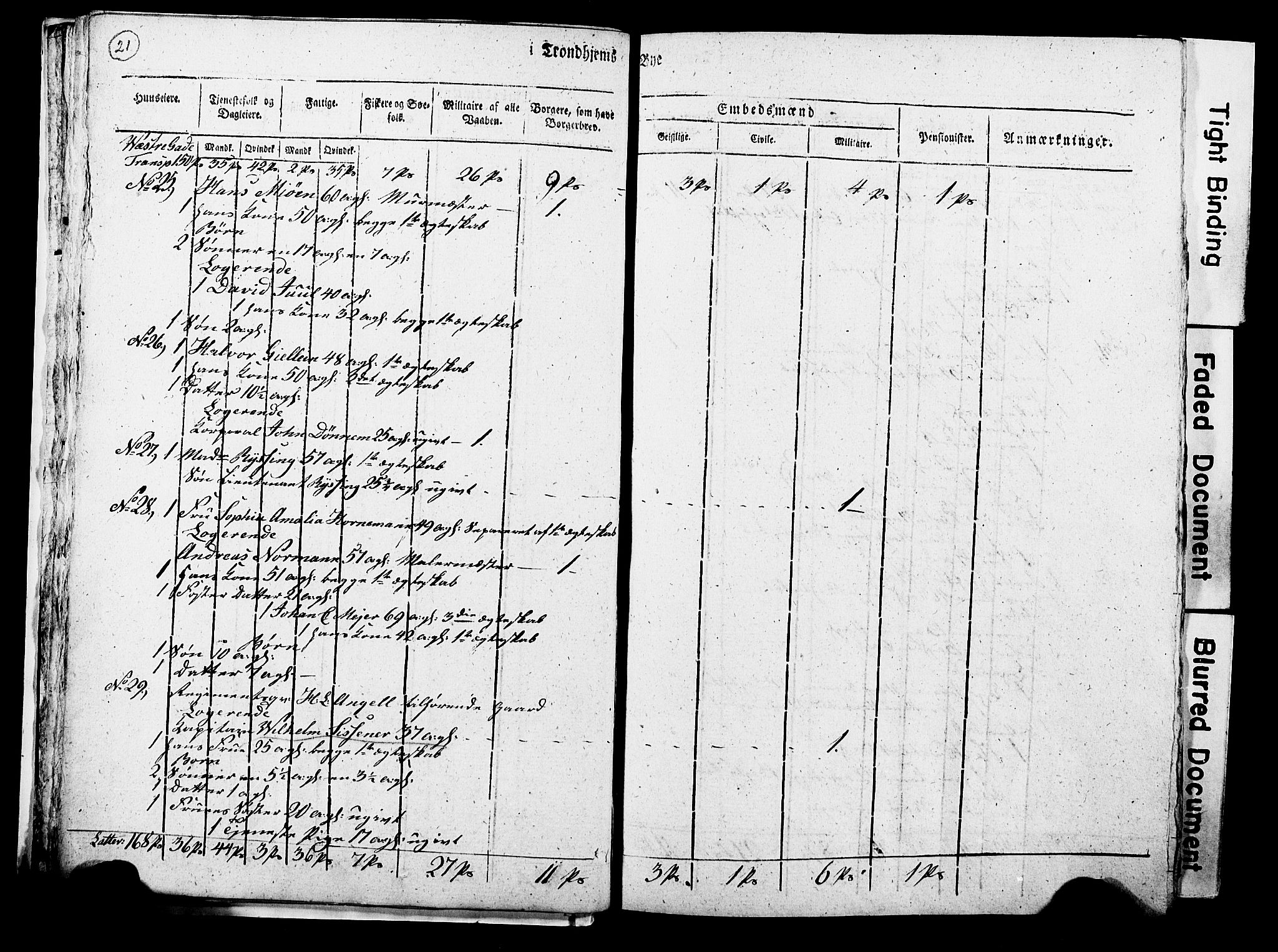 RA, Census 1815 for Trondheim, 1815, p. 20