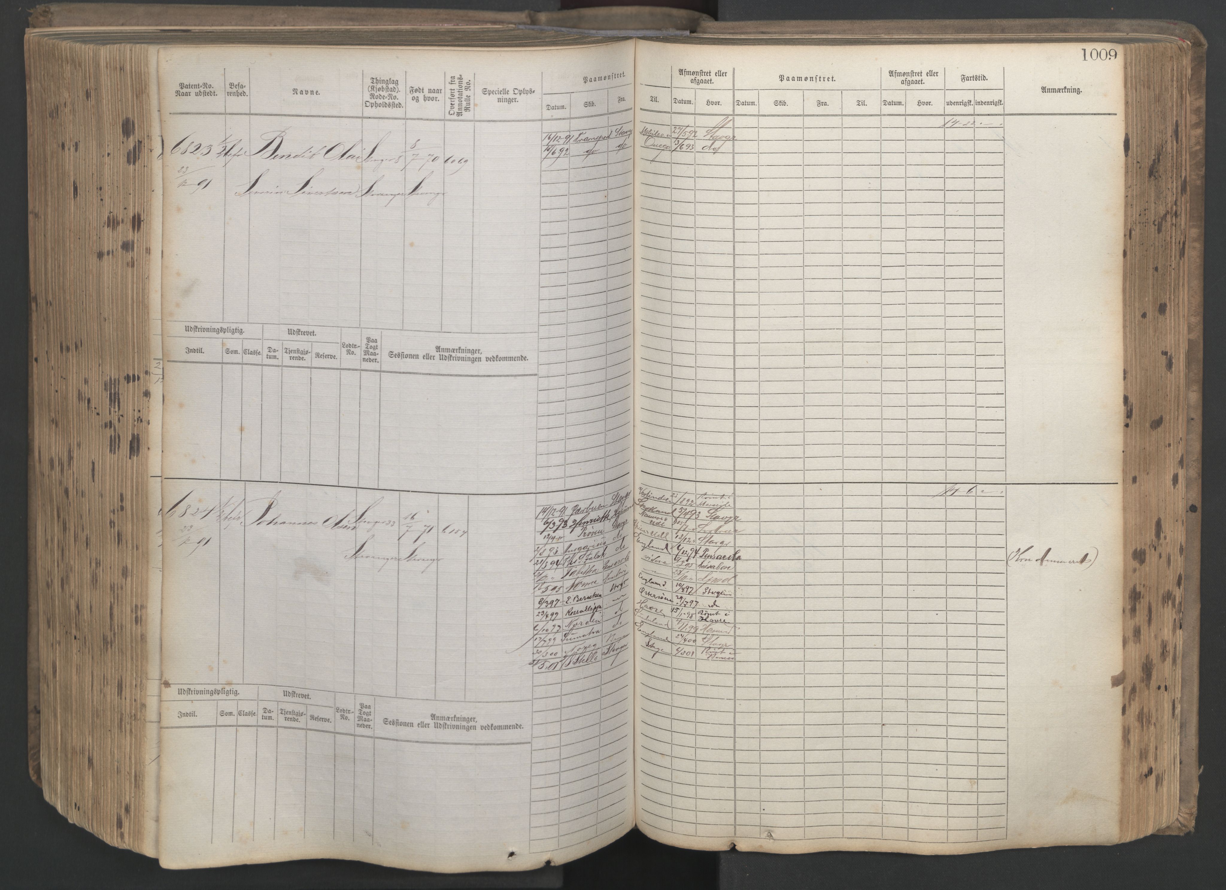 Stavanger sjømannskontor, AV/SAST-A-102006/F/Fb/Fbb/L0021: Sjøfartshovedrulle patnentnr. 6005-7204 (dublett), 1887, p. 414