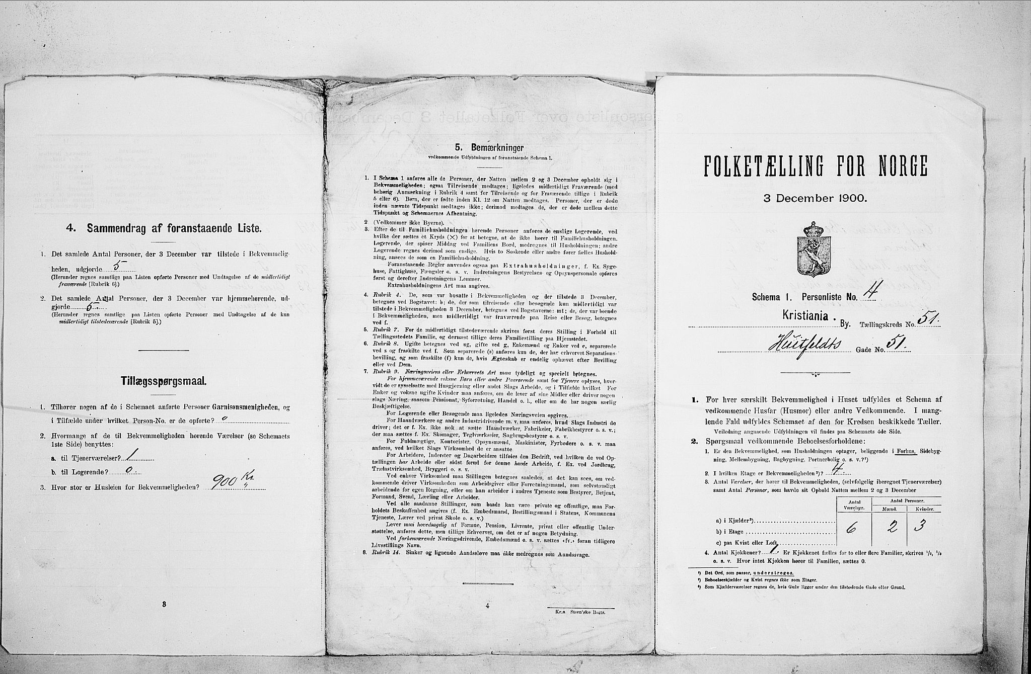 SAO, 1900 census for Kristiania, 1900, p. 39722