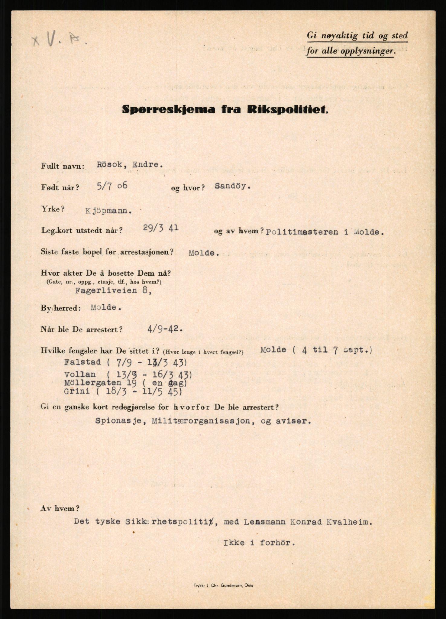 Rikspolitisjefen, AV/RA-S-1560/L/L0014: Pettersen, Aksel - Savosnick, Ernst, 1940-1945, p. 1036