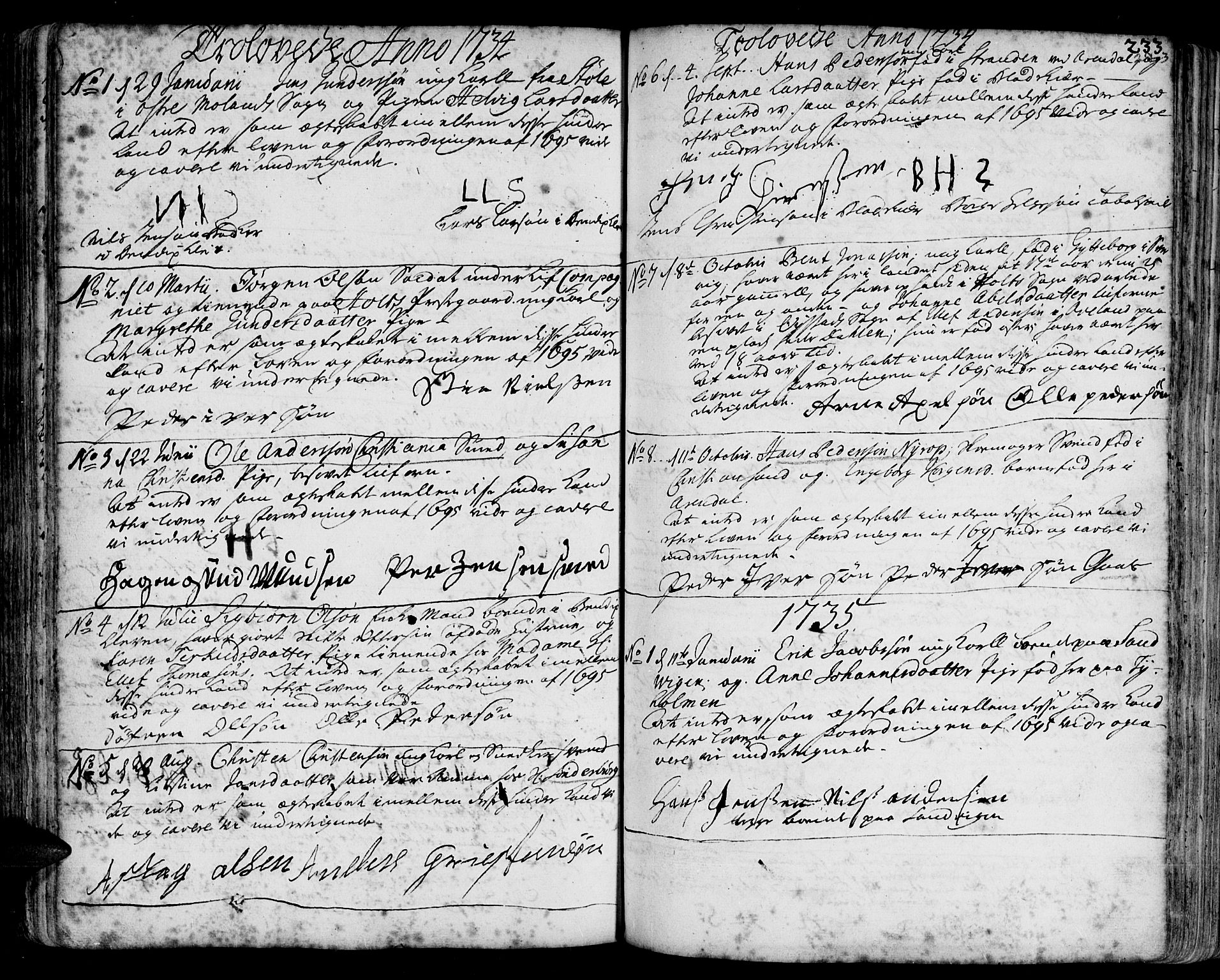 Arendal sokneprestkontor, Trefoldighet, SAK/1111-0040/F/Fa/L0001: Parish register (official) no. A 1, 1703-1815, p. 273