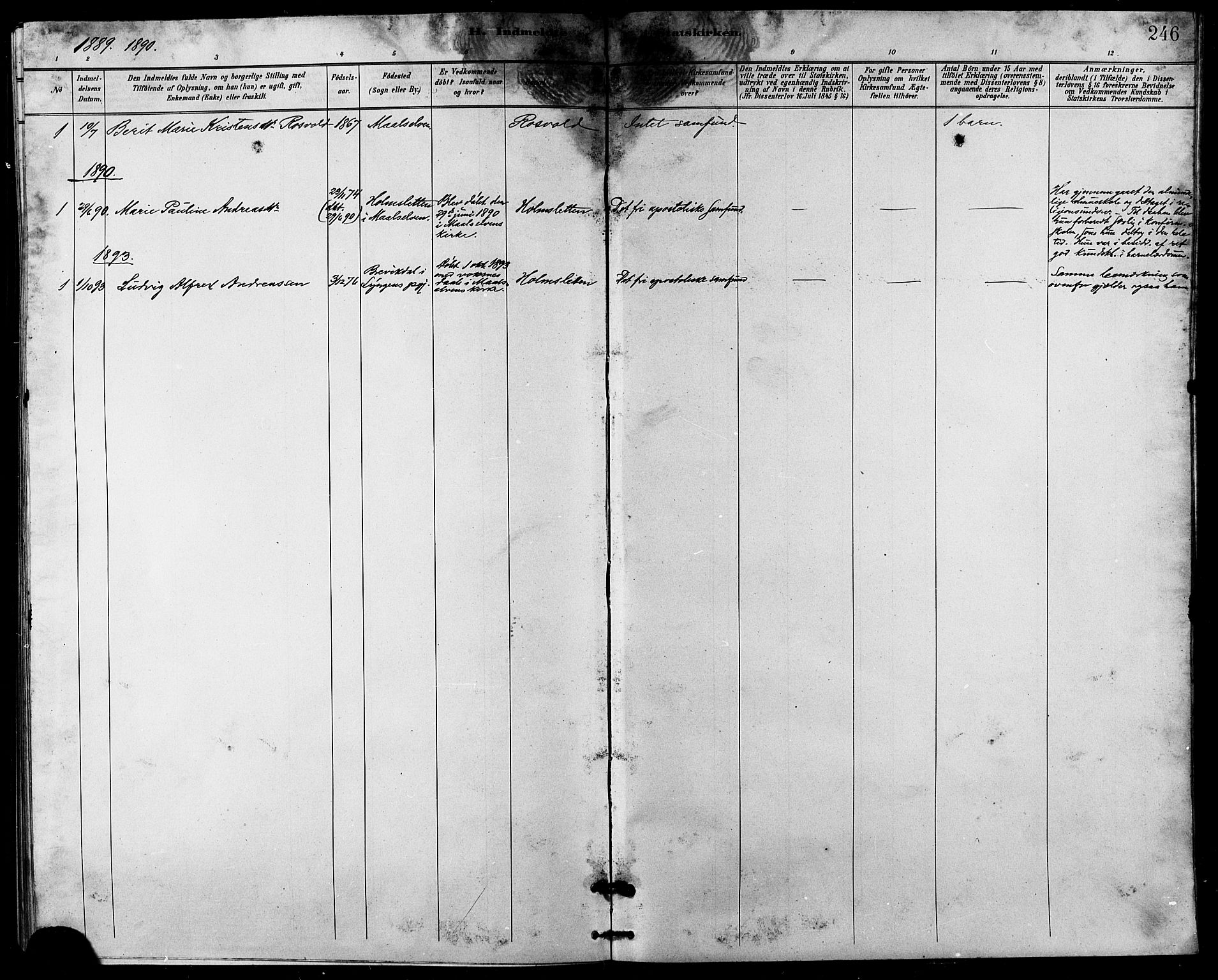 Målselv sokneprestembete, AV/SATØ-S-1311/G/Ga/Gab/L0004klokker: Parish register (copy) no. 4, 1885-1901, p. 246