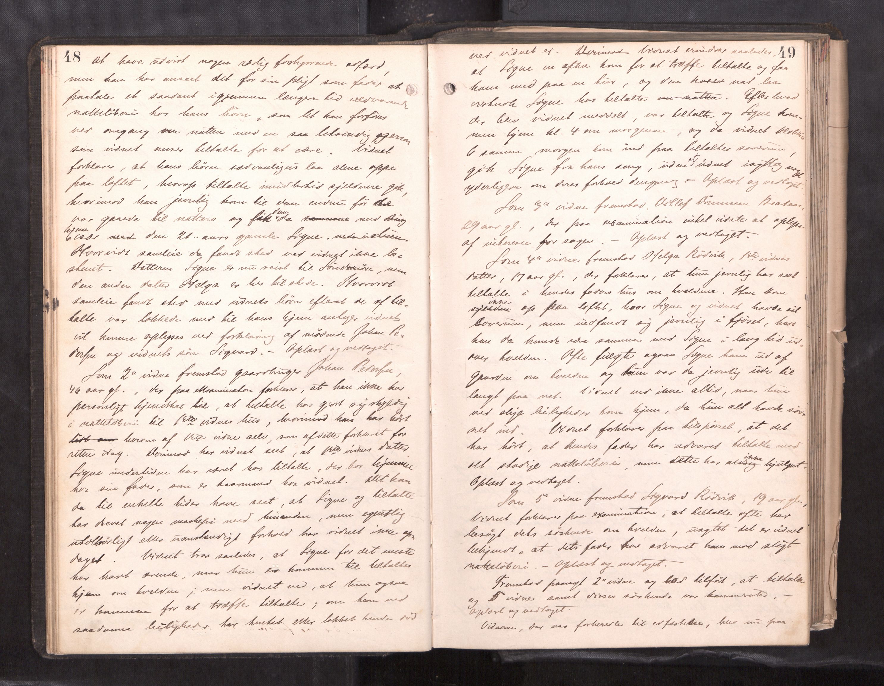 Søndre Helgeland sorenskriveri, AV/SAT-A-4575/1/1/1B/1Ba/L0018: ekstrarettsprotokoll, 1889-1893, p. 48-49