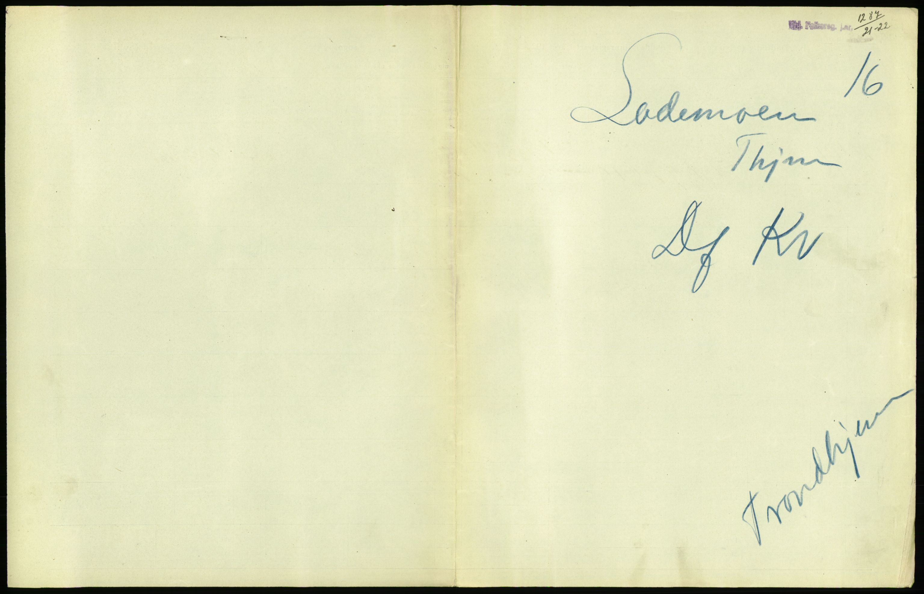 Statistisk sentralbyrå, Sosiodemografiske emner, Befolkning, AV/RA-S-2228/D/Df/Dfc/Dfcb/L0040: Trondheim: Gifte, døde, dødfødte., 1922, p. 495