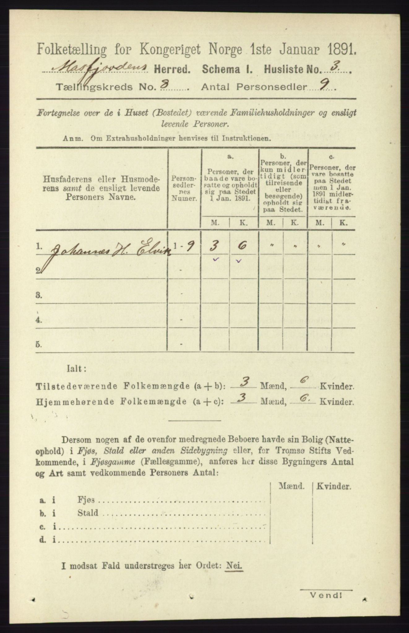 RA, 1891 census for 1266 Masfjorden, 1891, p. 1515