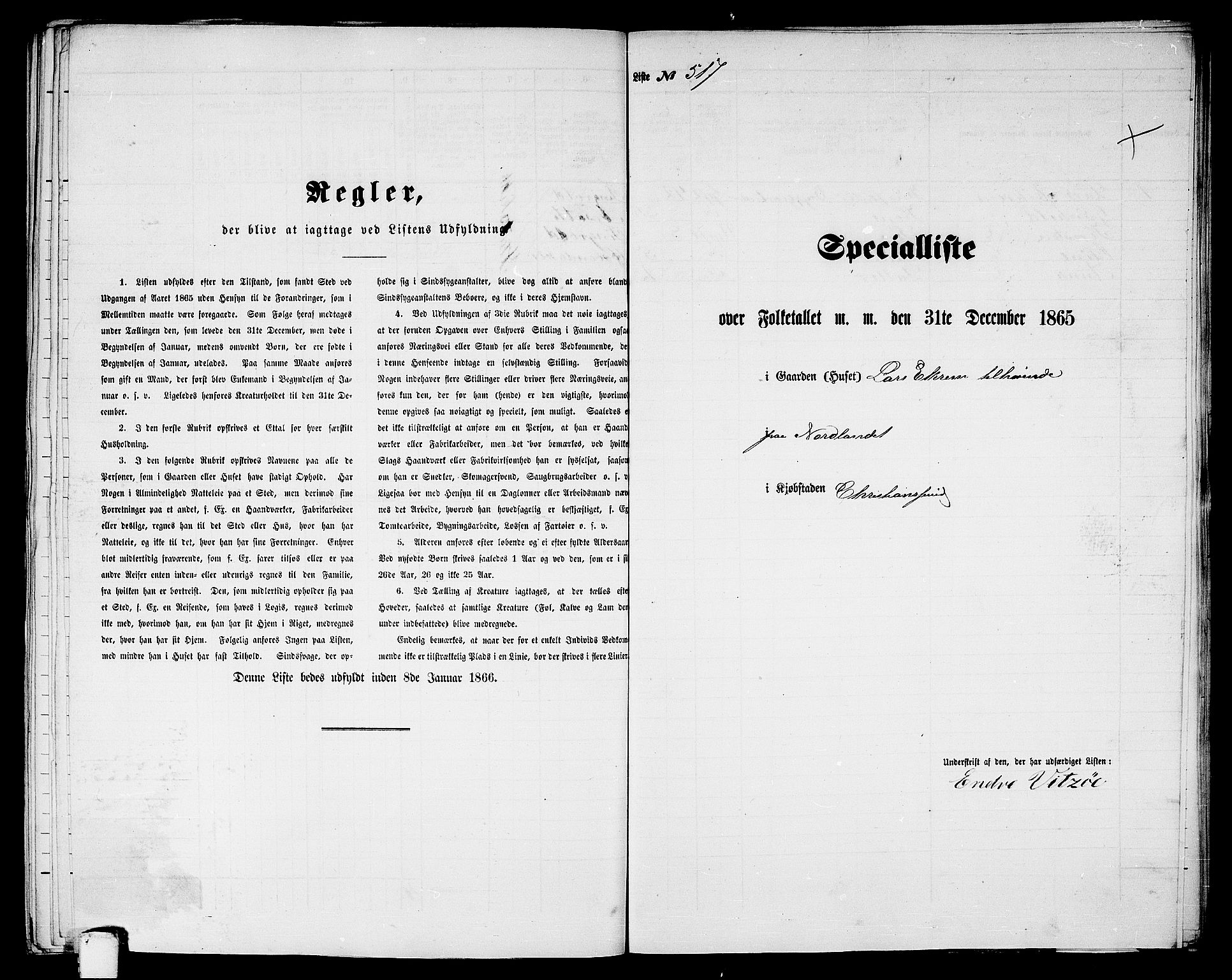 RA, 1865 census for Kristiansund/Kristiansund, 1865, p. 1051