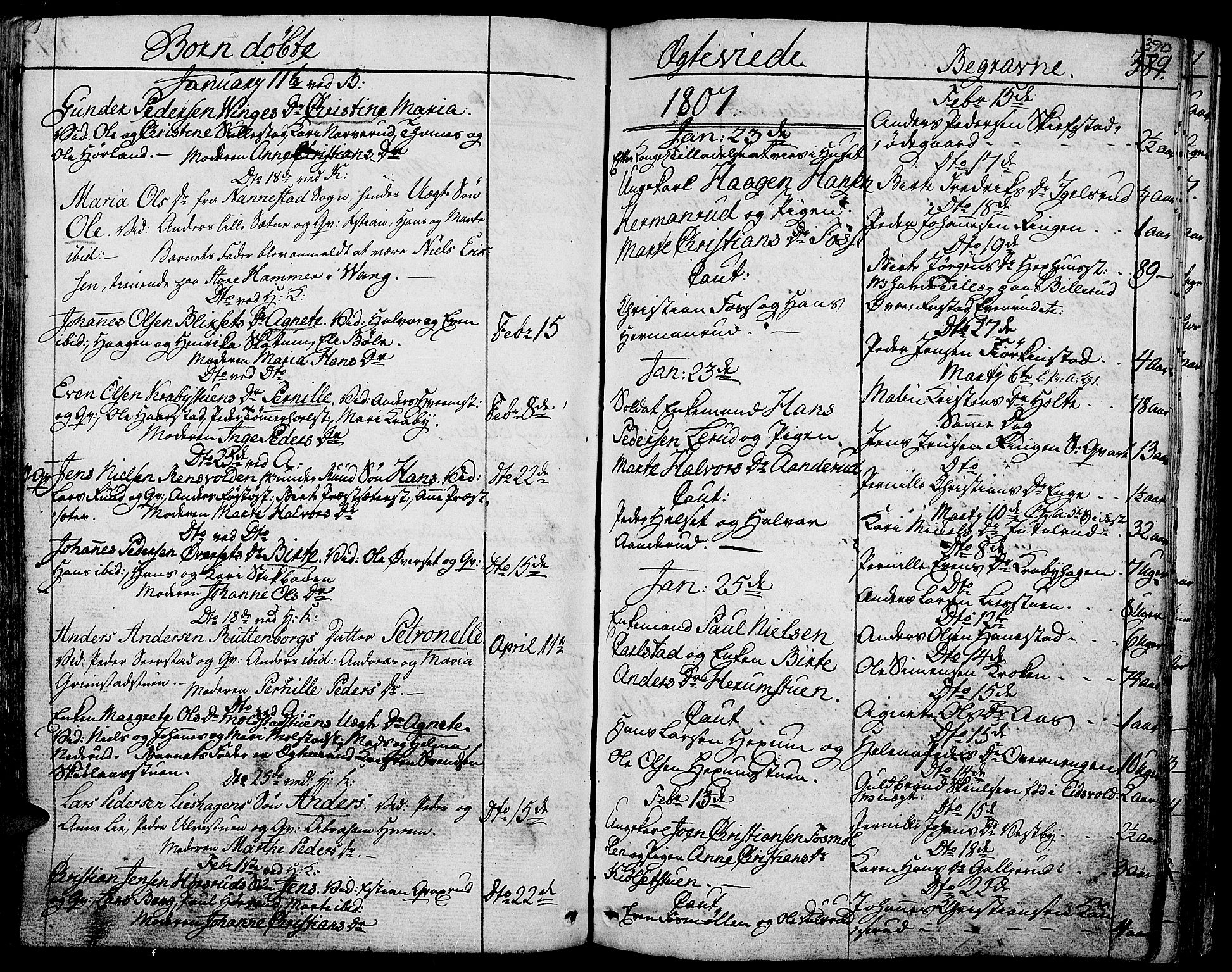 Toten prestekontor, AV/SAH-PREST-102/H/Ha/Haa/L0007: Parish register (official) no. 7, 1794-1809, p. 390