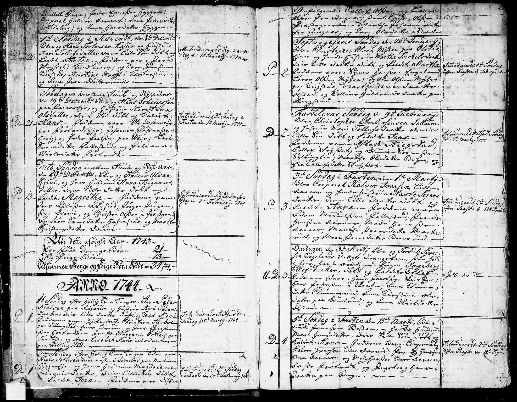 Røyken kirkebøker, SAKO/A-241/G/Ga/L0001: Parish register (copy) no. 1, 1740-1768, p. 20-21