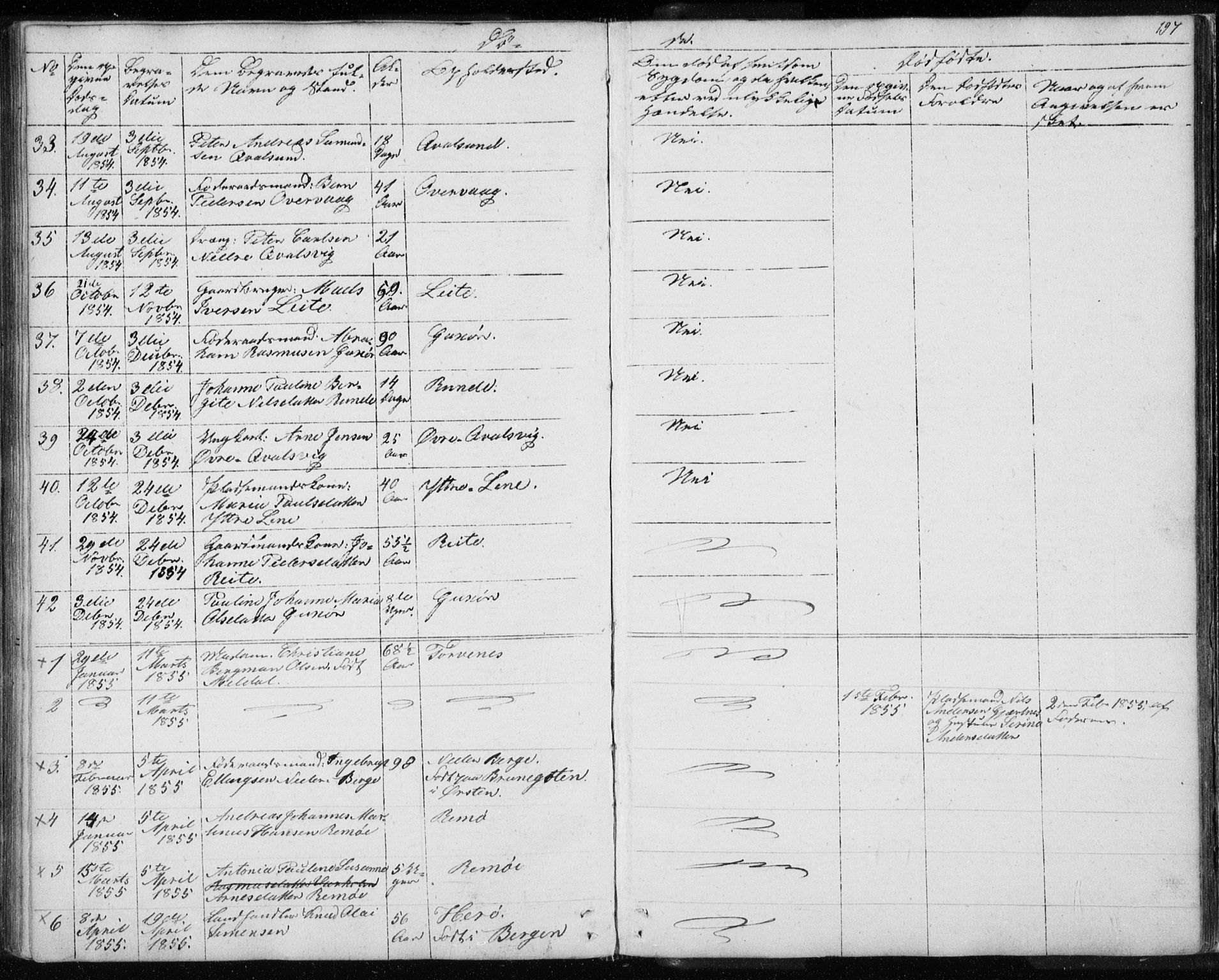 Ministerialprotokoller, klokkerbøker og fødselsregistre - Møre og Romsdal, AV/SAT-A-1454/507/L0079: Parish register (copy) no. 507C02, 1854-1877, p. 197