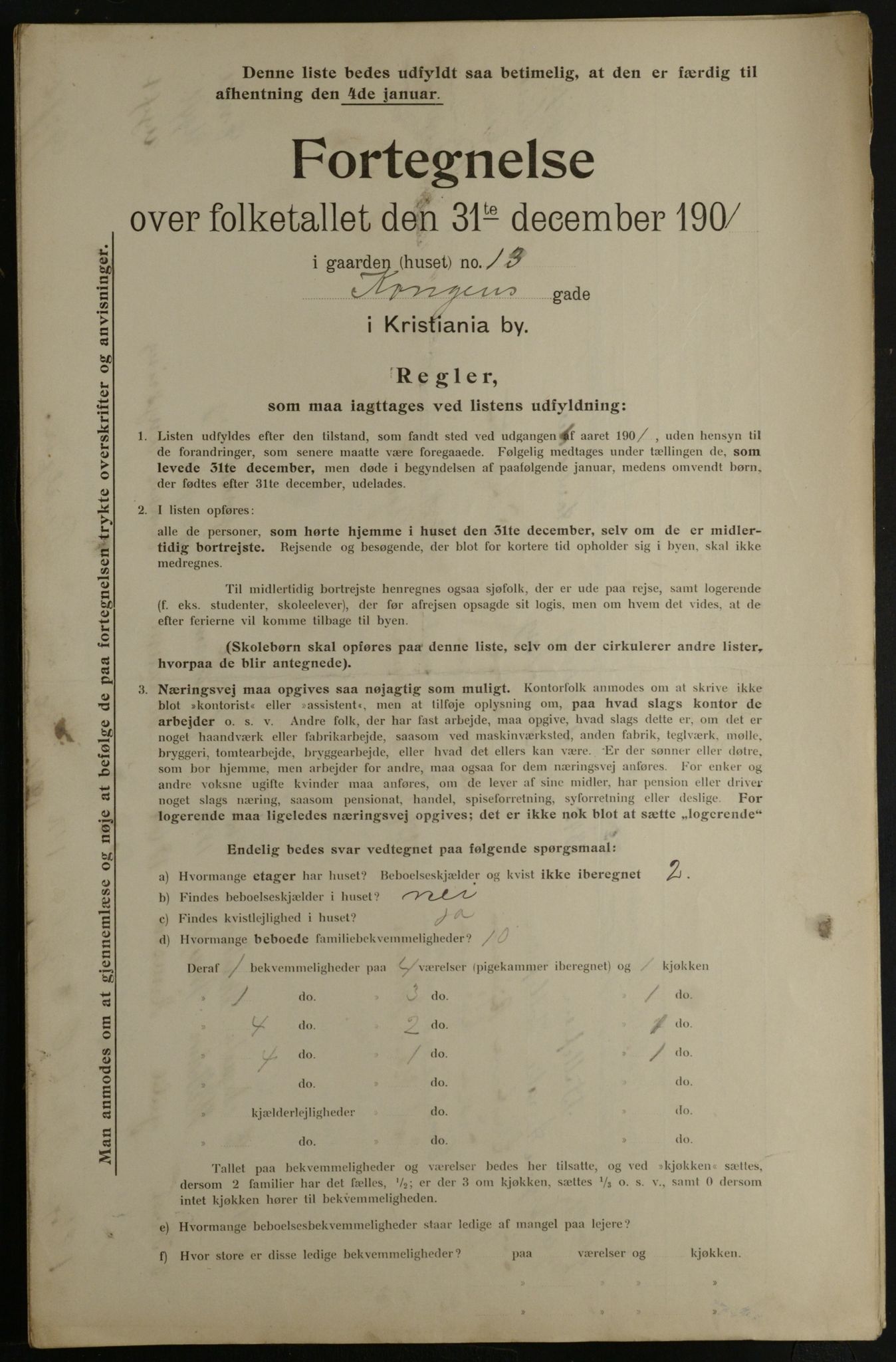 OBA, Municipal Census 1901 for Kristiania, 1901, p. 8147