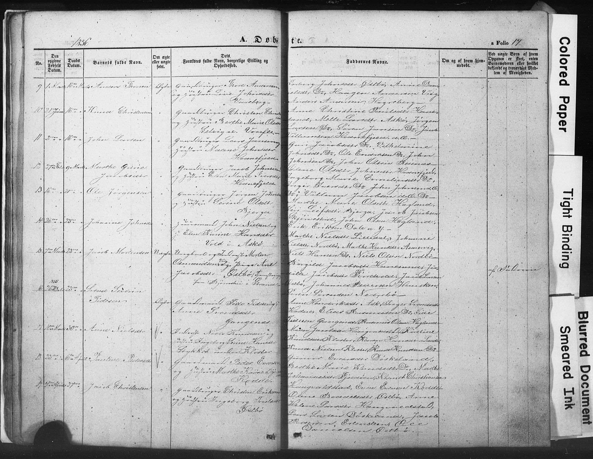 Rennesøy sokneprestkontor, AV/SAST-A -101827/H/Ha/Hab/L0002: Parish register (copy) no. B 2, 1852-1880, p. 17