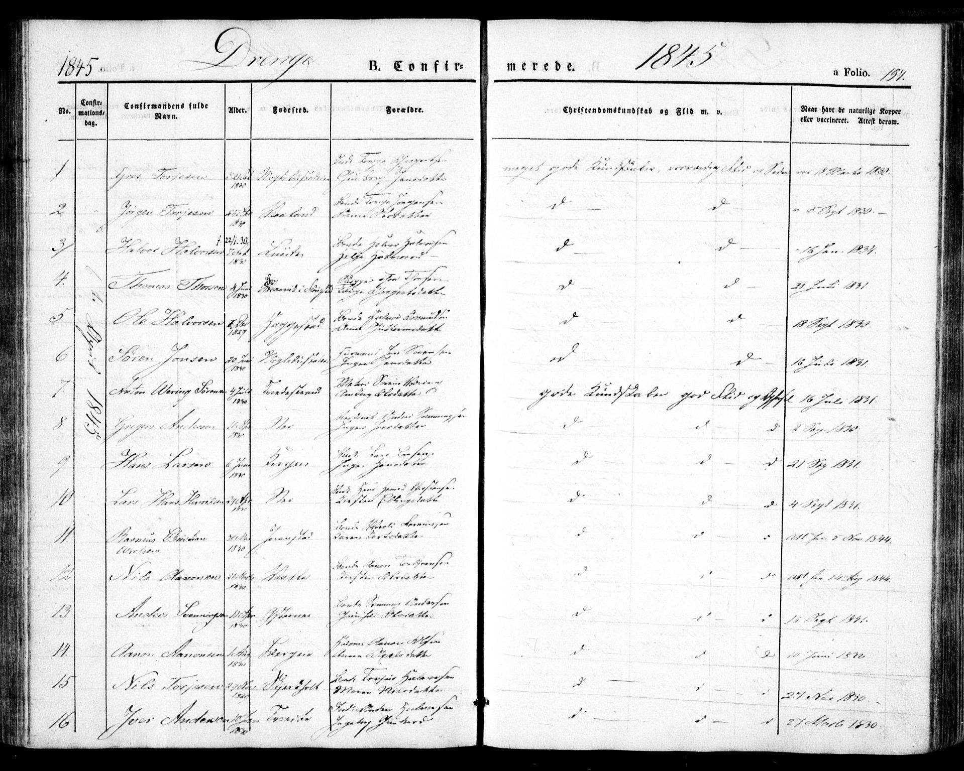 Holt sokneprestkontor, AV/SAK-1111-0021/F/Fa/L0007: Parish register (official) no. A 7, 1836-1848, p. 197