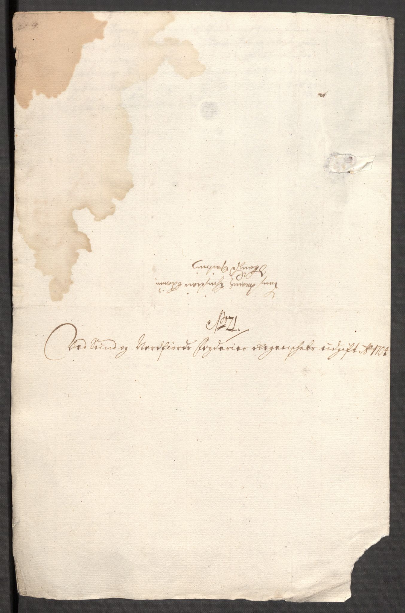 Rentekammeret inntil 1814, Reviderte regnskaper, Fogderegnskap, AV/RA-EA-4092/R53/L3428: Fogderegnskap Sunn- og Nordfjord, 1704, p. 287