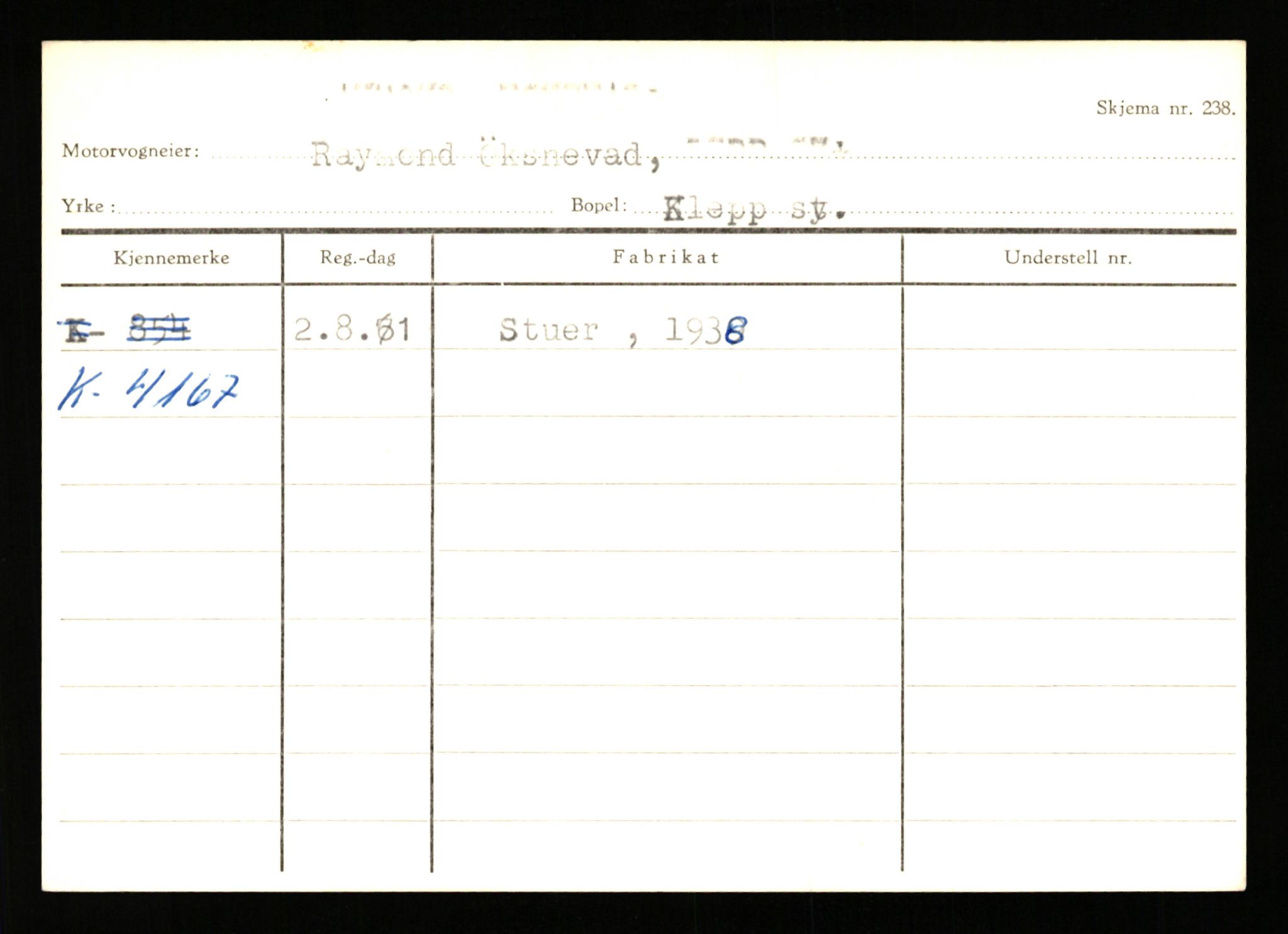 Stavanger trafikkstasjon, AV/SAST-A-101942/0/G/L0001: Registreringsnummer: 0 - 5782, 1930-1971, p. 2555