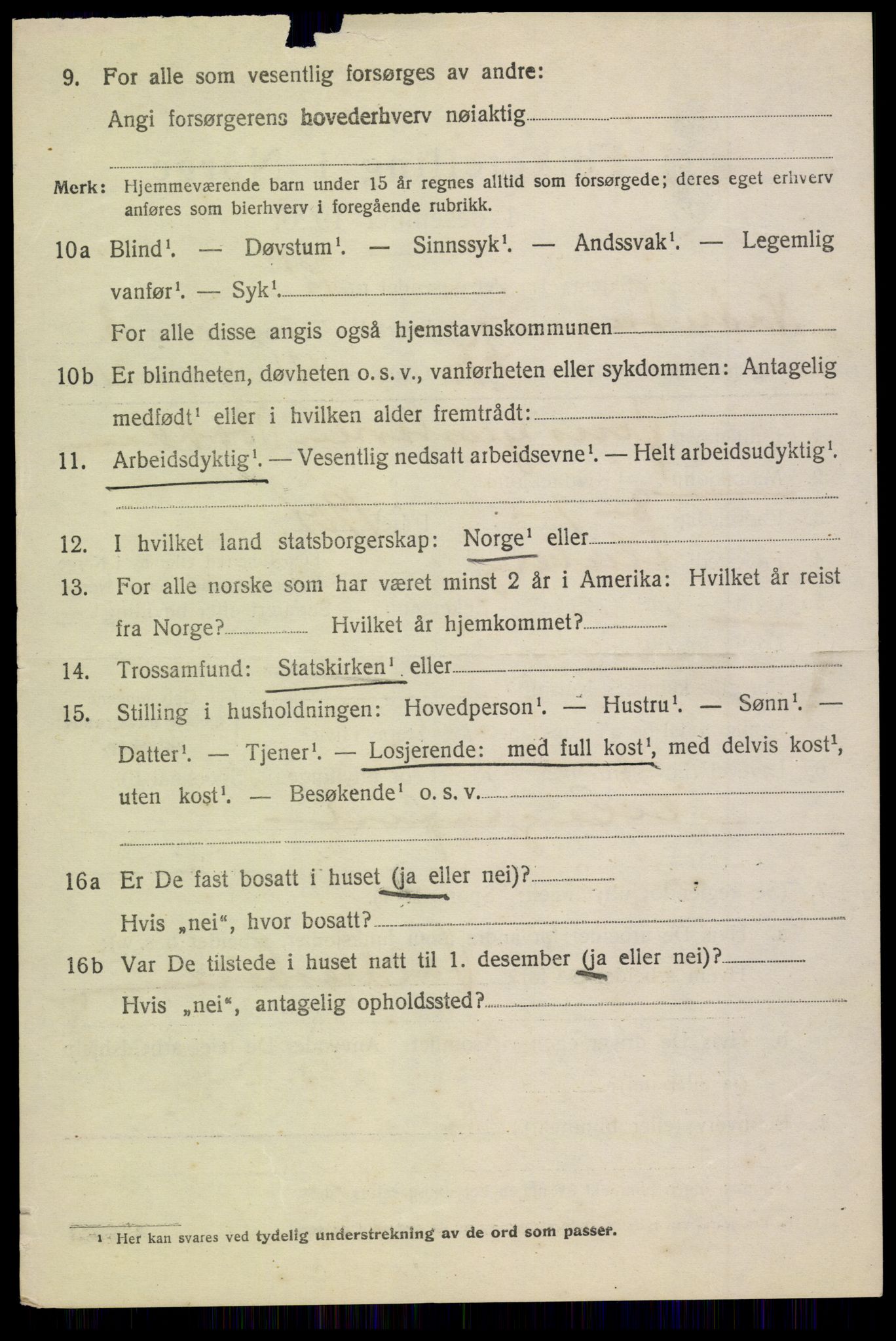 SAH, 1920 census for Nordre Land, 1920, p. 2947