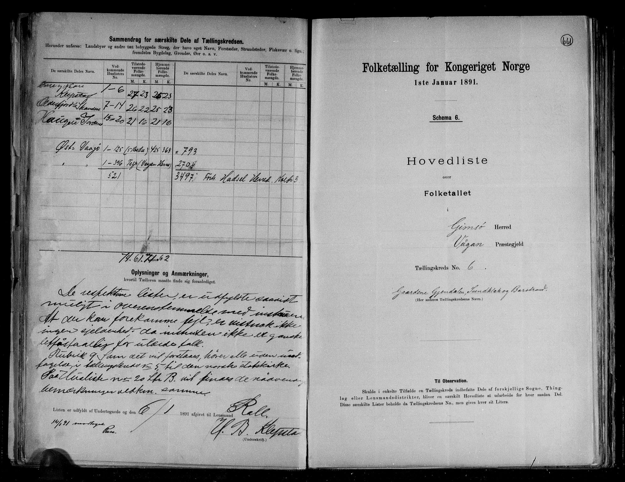 RA, 1891 census for 1864 Gimsøy, 1891, p. 14