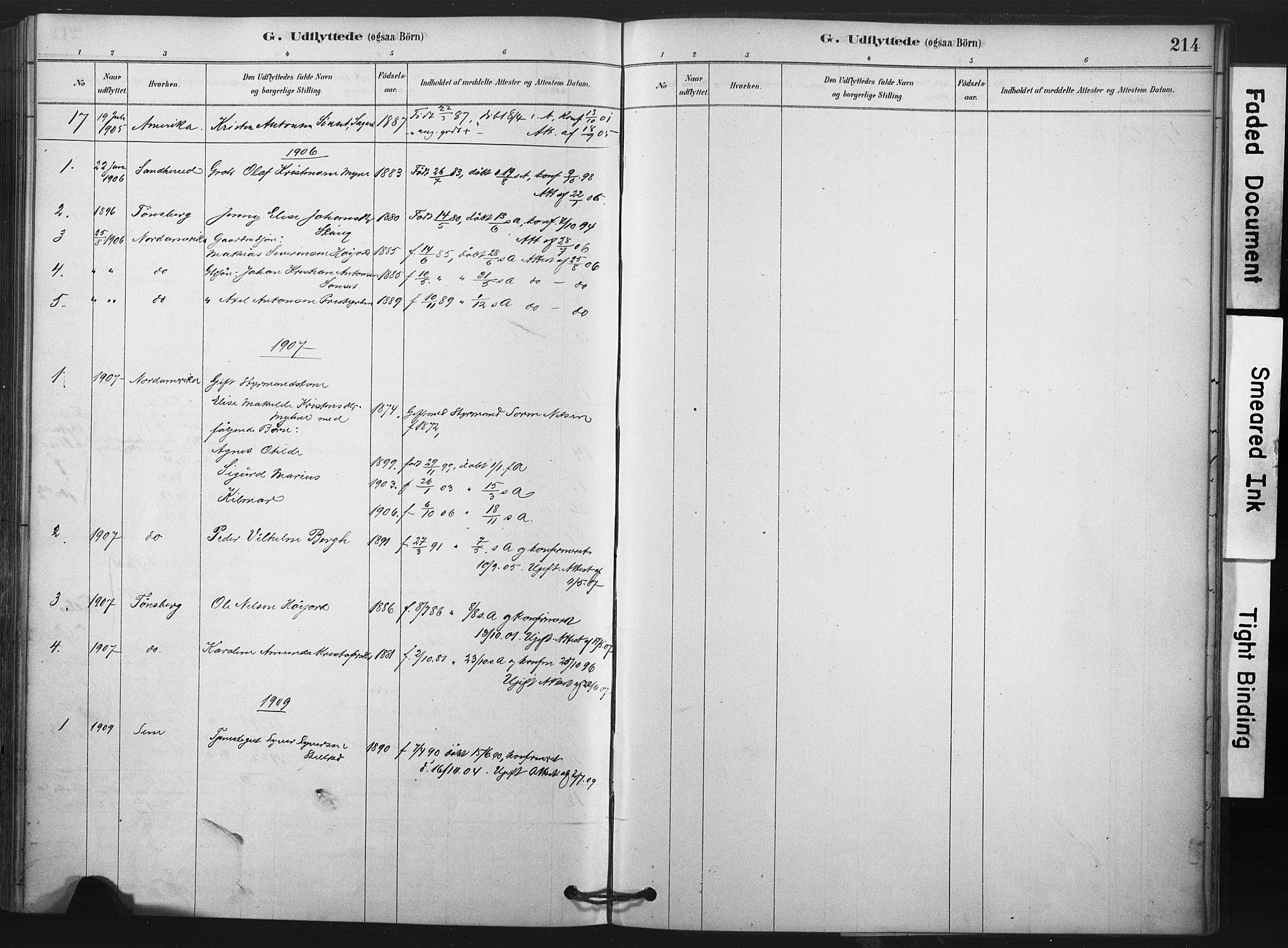 Andebu kirkebøker, SAKO/A-336/F/Fa/L0009: Parish register (official) no. 9, 1878-1909, p. 214
