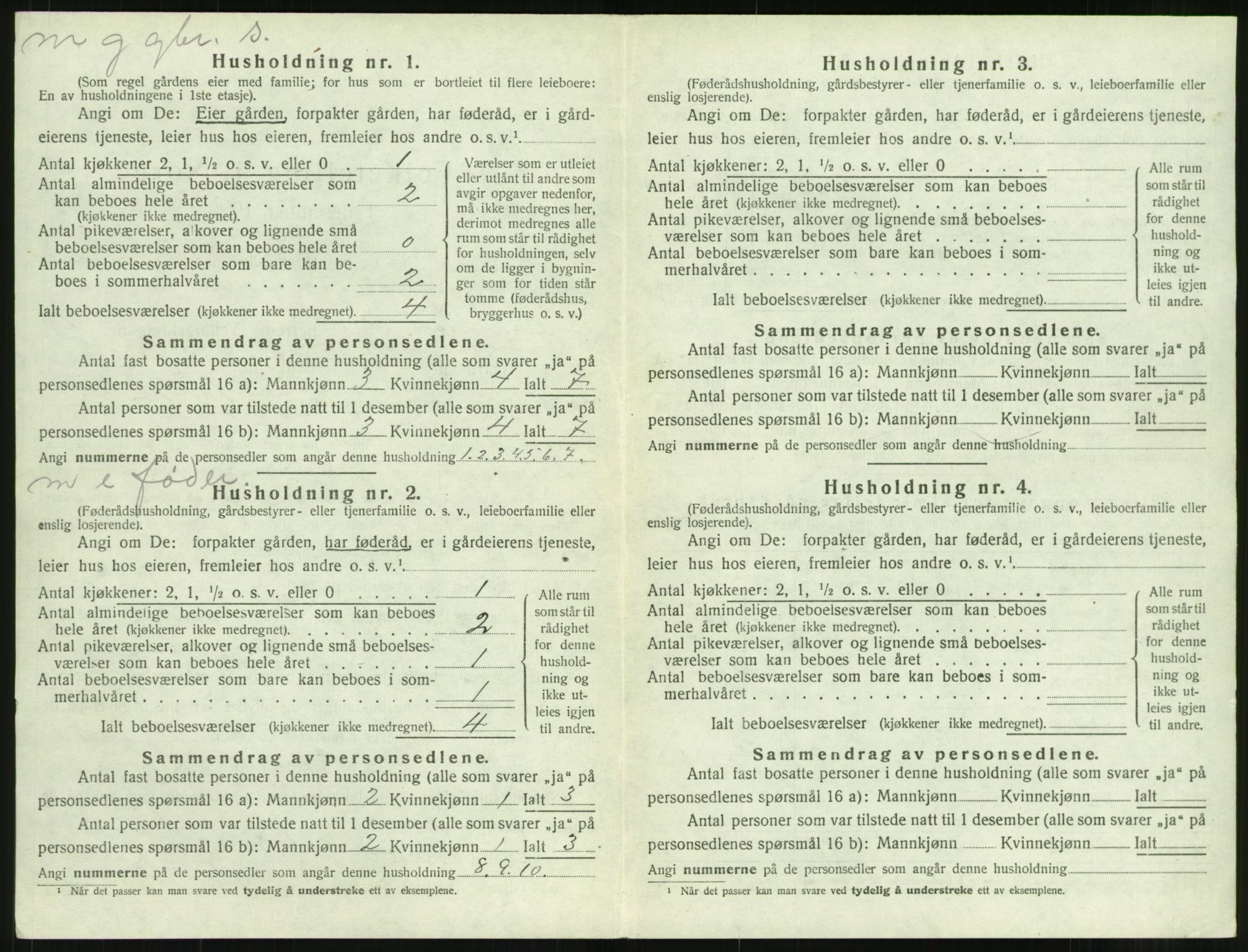 SAT, 1920 census for Eid (MR), 1920, p. 101