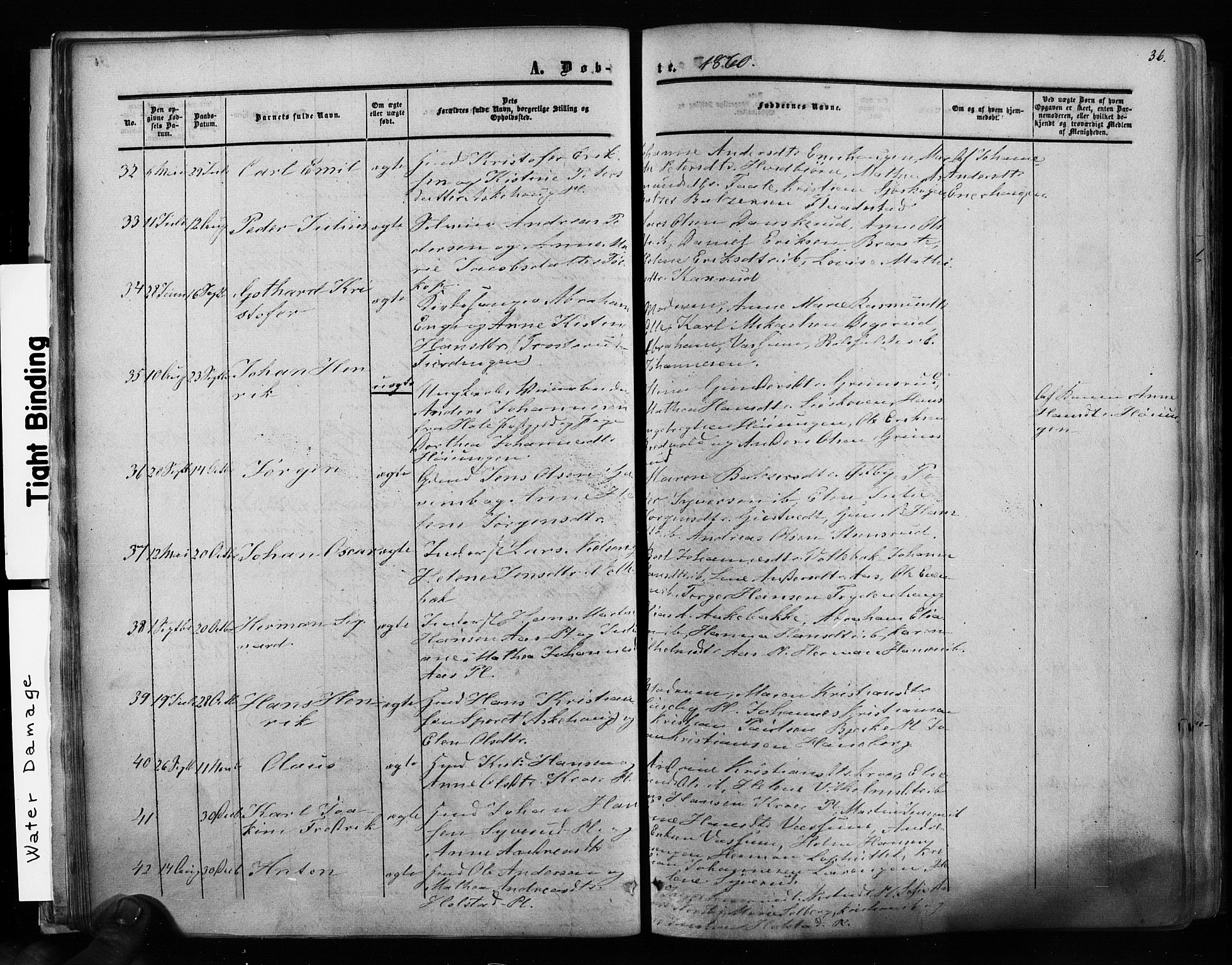 Ås prestekontor Kirkebøker, AV/SAO-A-10894/F/Fa/L0007: Parish register (official) no. I 7, 1854-1870, p. 36