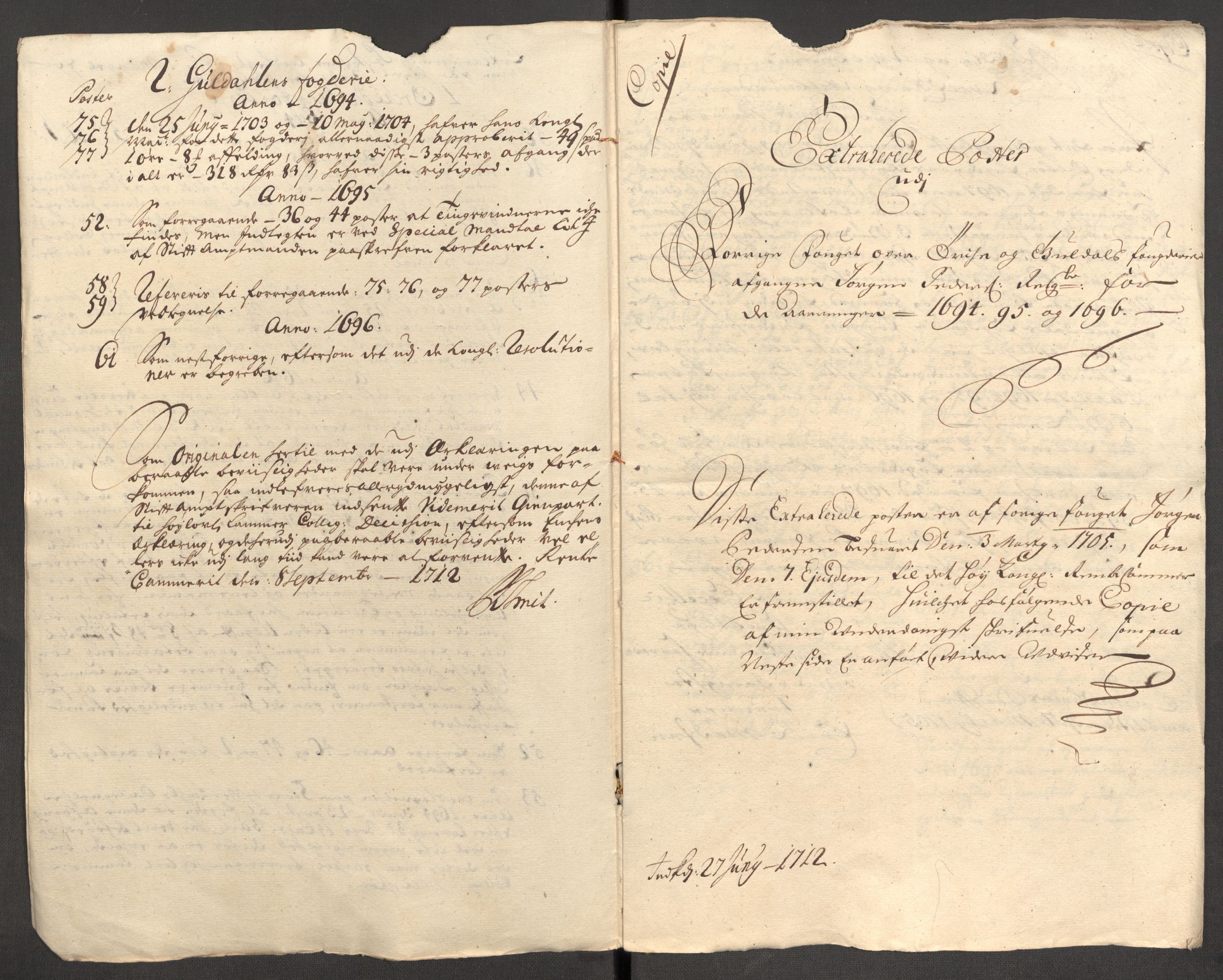 Rentekammeret inntil 1814, Reviderte regnskaper, Fogderegnskap, RA/EA-4092/R60/L3946: Fogderegnskap Orkdal og Gauldal, 1696, p. 420