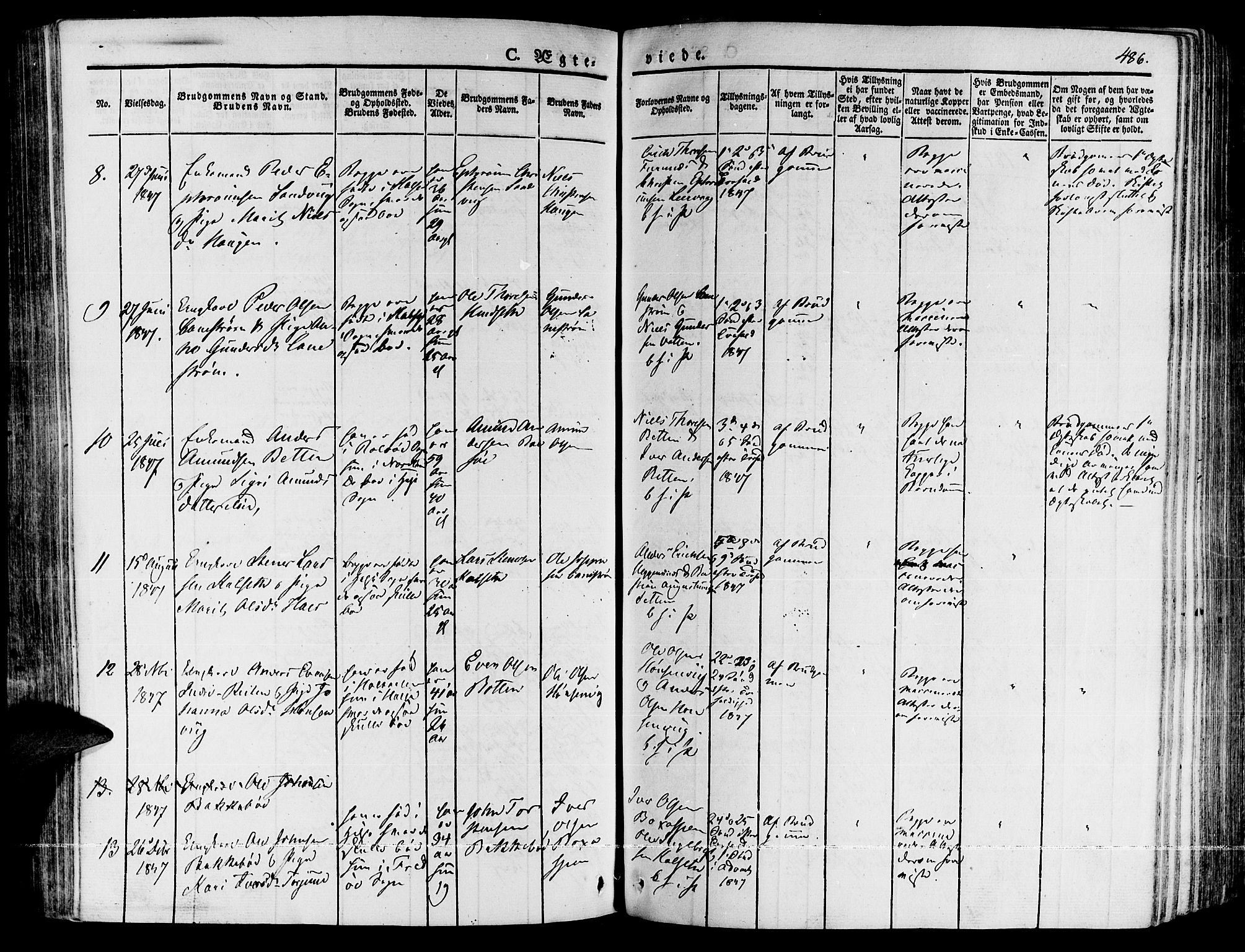 Ministerialprotokoller, klokkerbøker og fødselsregistre - Møre og Romsdal, AV/SAT-A-1454/592/L1025: Parish register (official) no. 592A03 /2, 1831-1849, p. 486