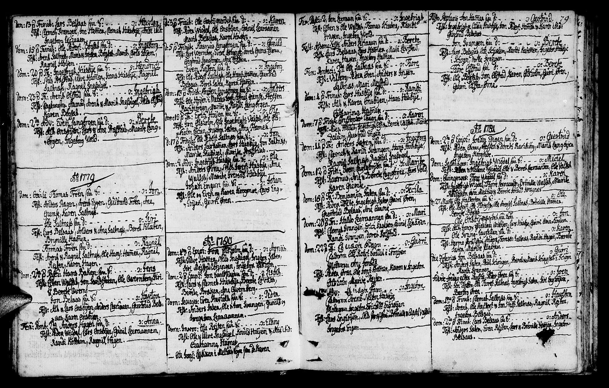 Ministerialprotokoller, klokkerbøker og fødselsregistre - Sør-Trøndelag, SAT/A-1456/666/L0784: Parish register (official) no. 666A02, 1754-1802, p. 79