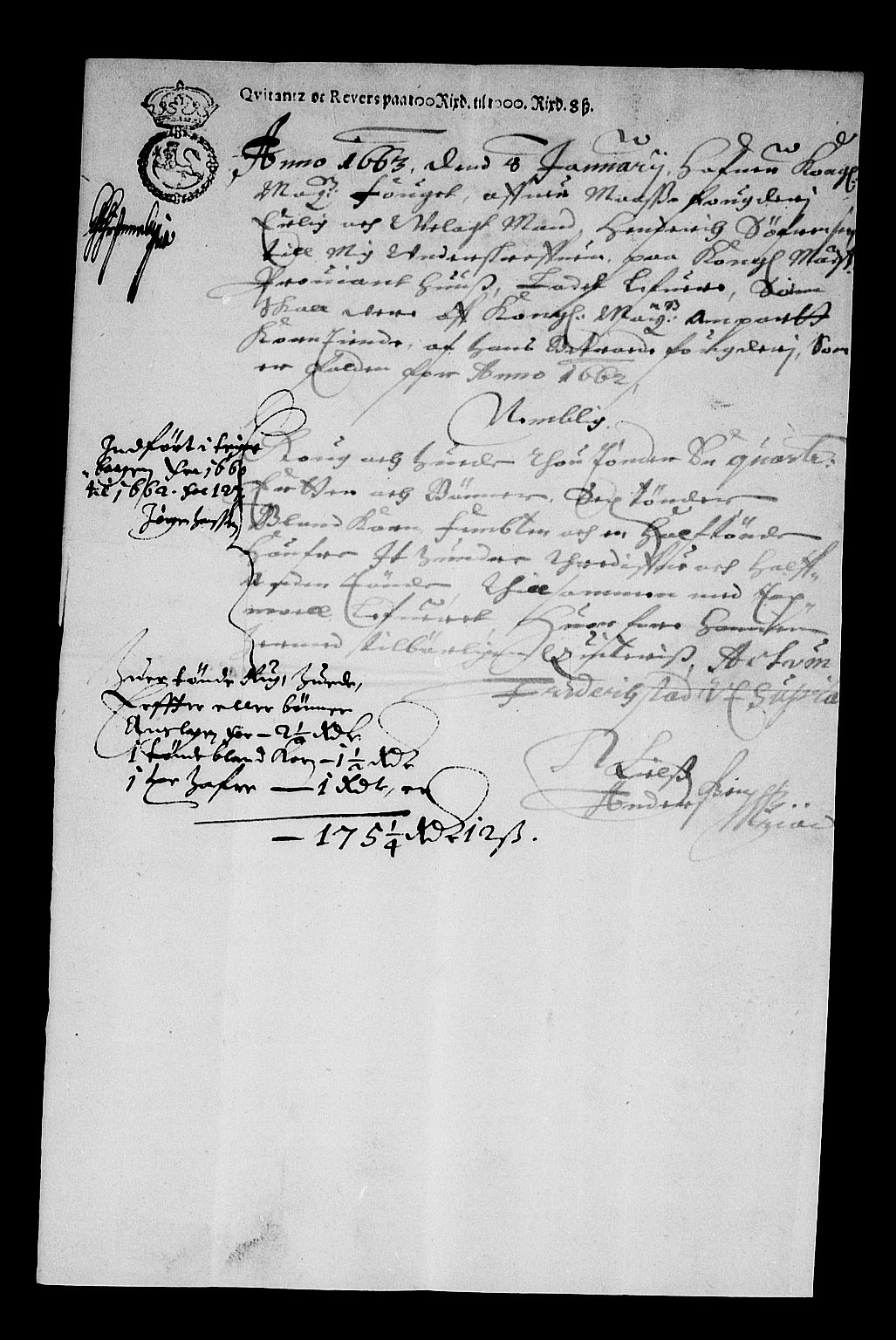 Rentekammeret inntil 1814, Reviderte regnskaper, Stiftamtstueregnskaper, Landkommissariatet på Akershus og Akershus stiftamt, AV/RA-EA-5869/R/Ra/L0010: Landkommissariatet på Akershus, 1662
