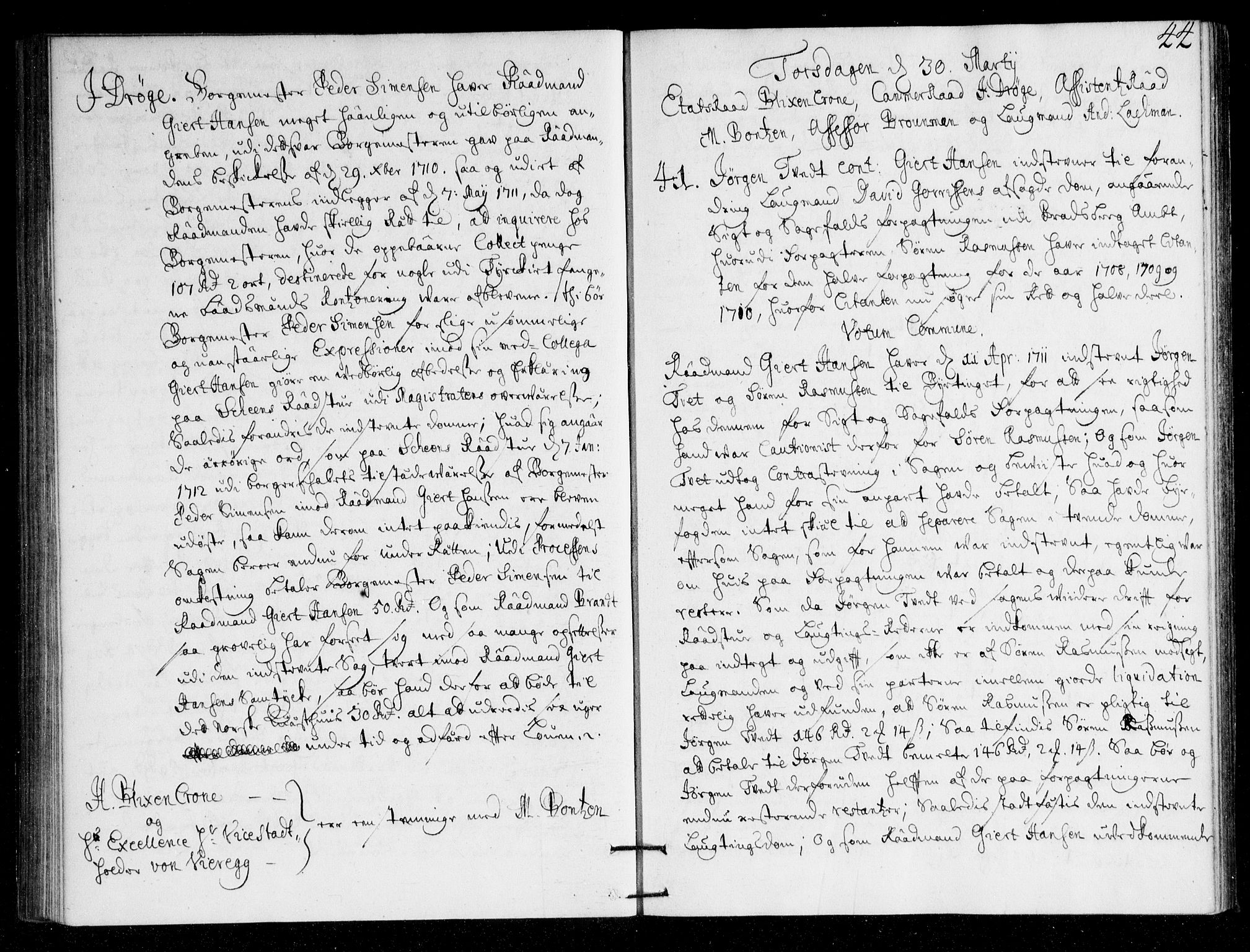 Overhoffretten 1667-1797, AV/RA-EA-2884/Ac/L0148: Voteringsprotokoll, 1713, p. 43b-44a