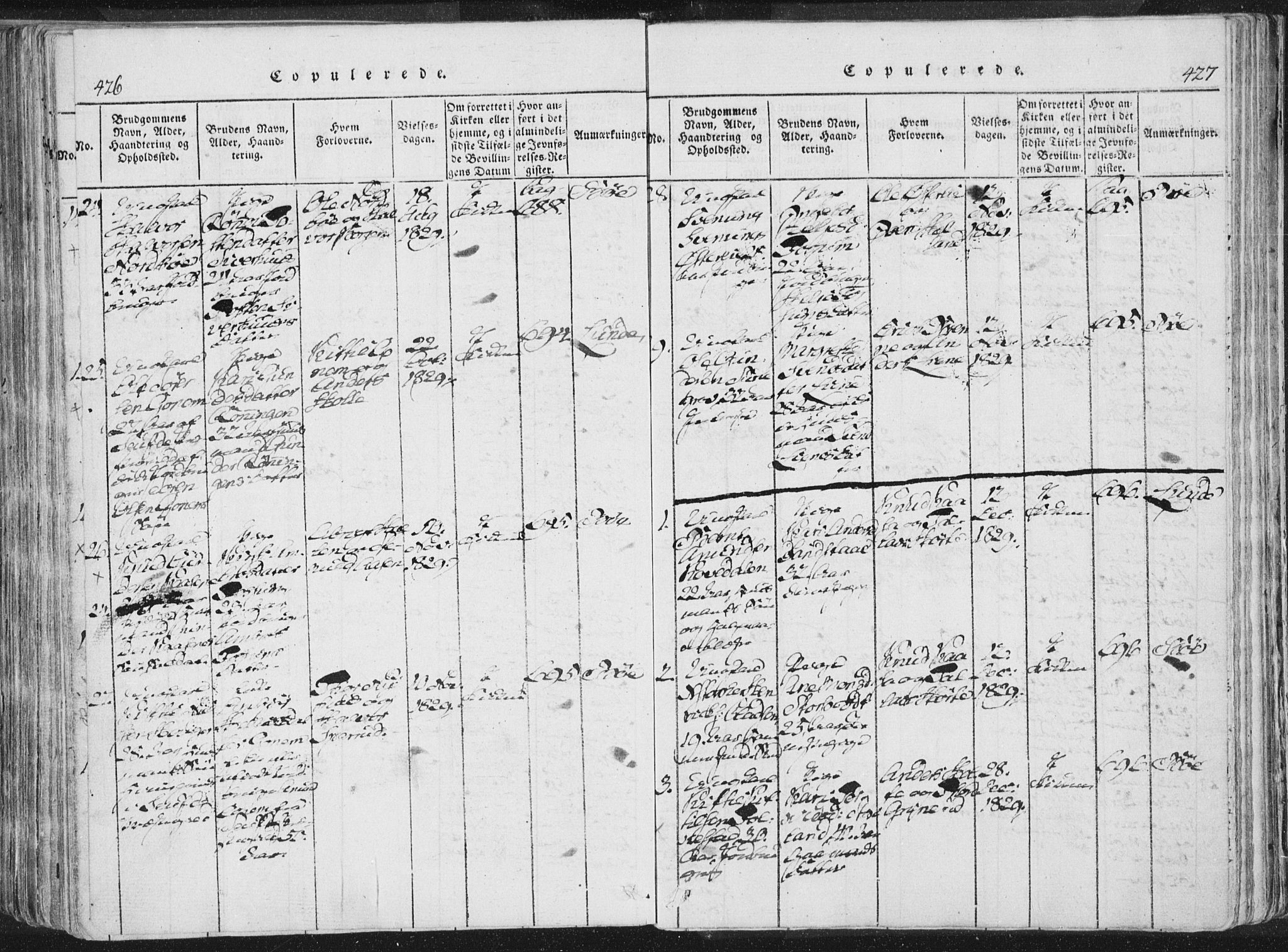 Bø kirkebøker, AV/SAKO-A-257/F/Fa/L0006: Parish register (official) no. 6, 1815-1831, p. 426-427