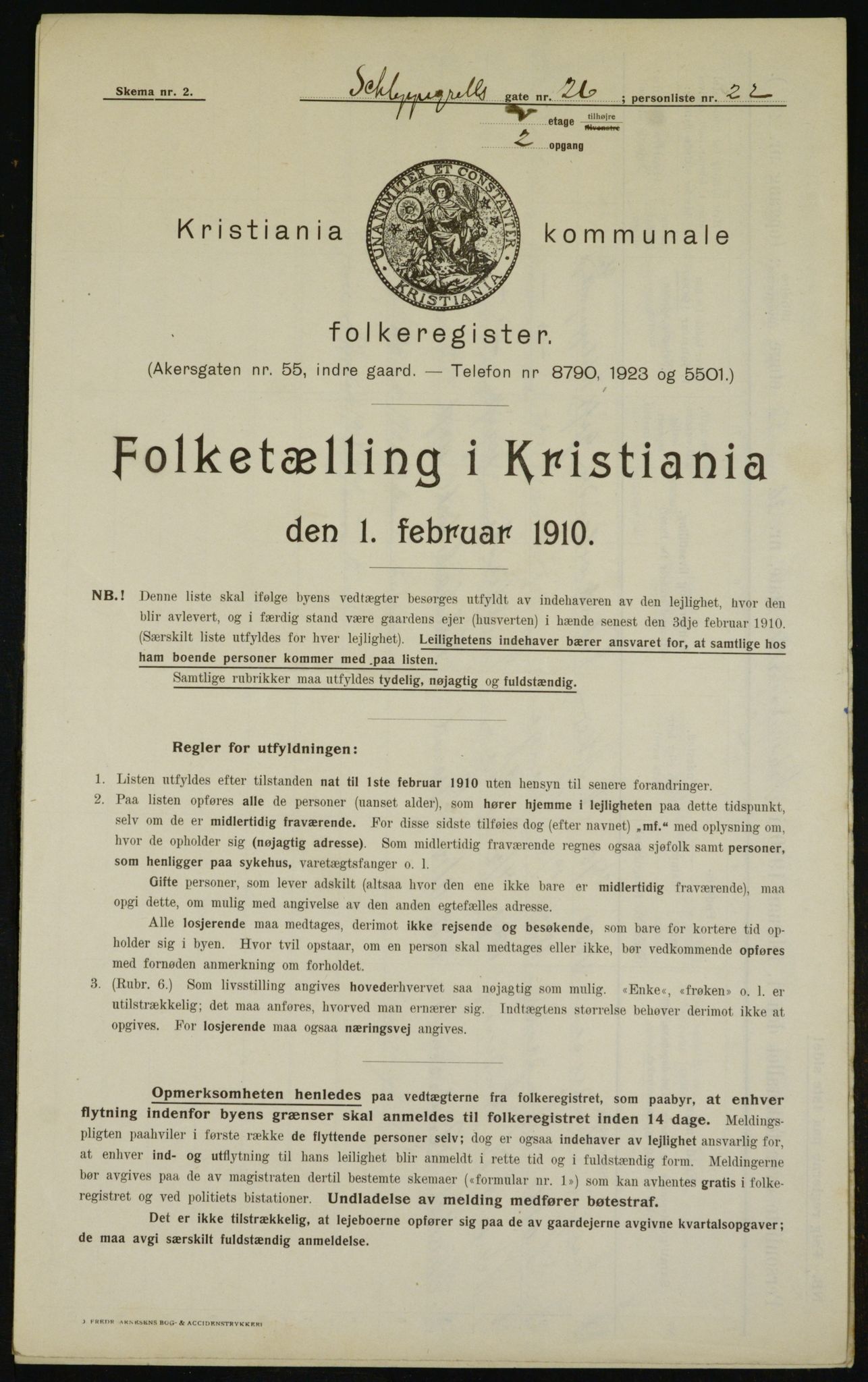 OBA, Municipal Census 1910 for Kristiania, 1910, p. 86263