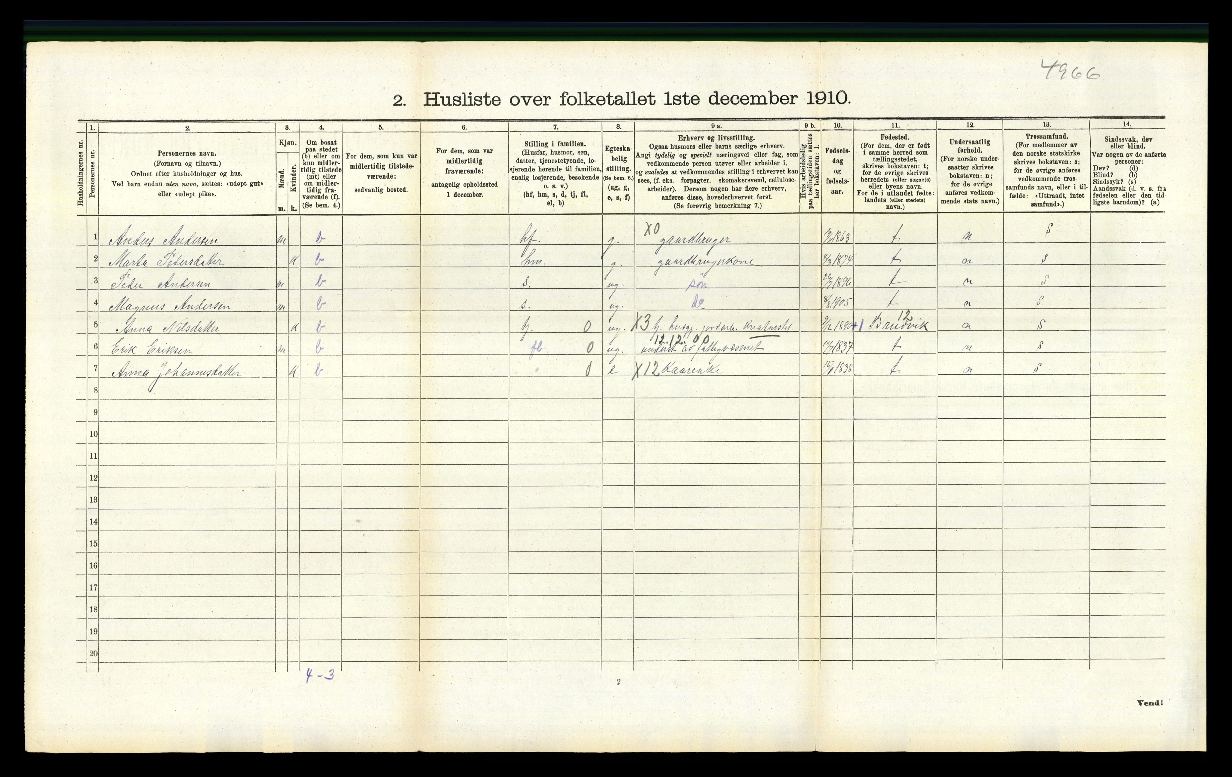 RA, 1910 census for Haus, 1910, p. 681