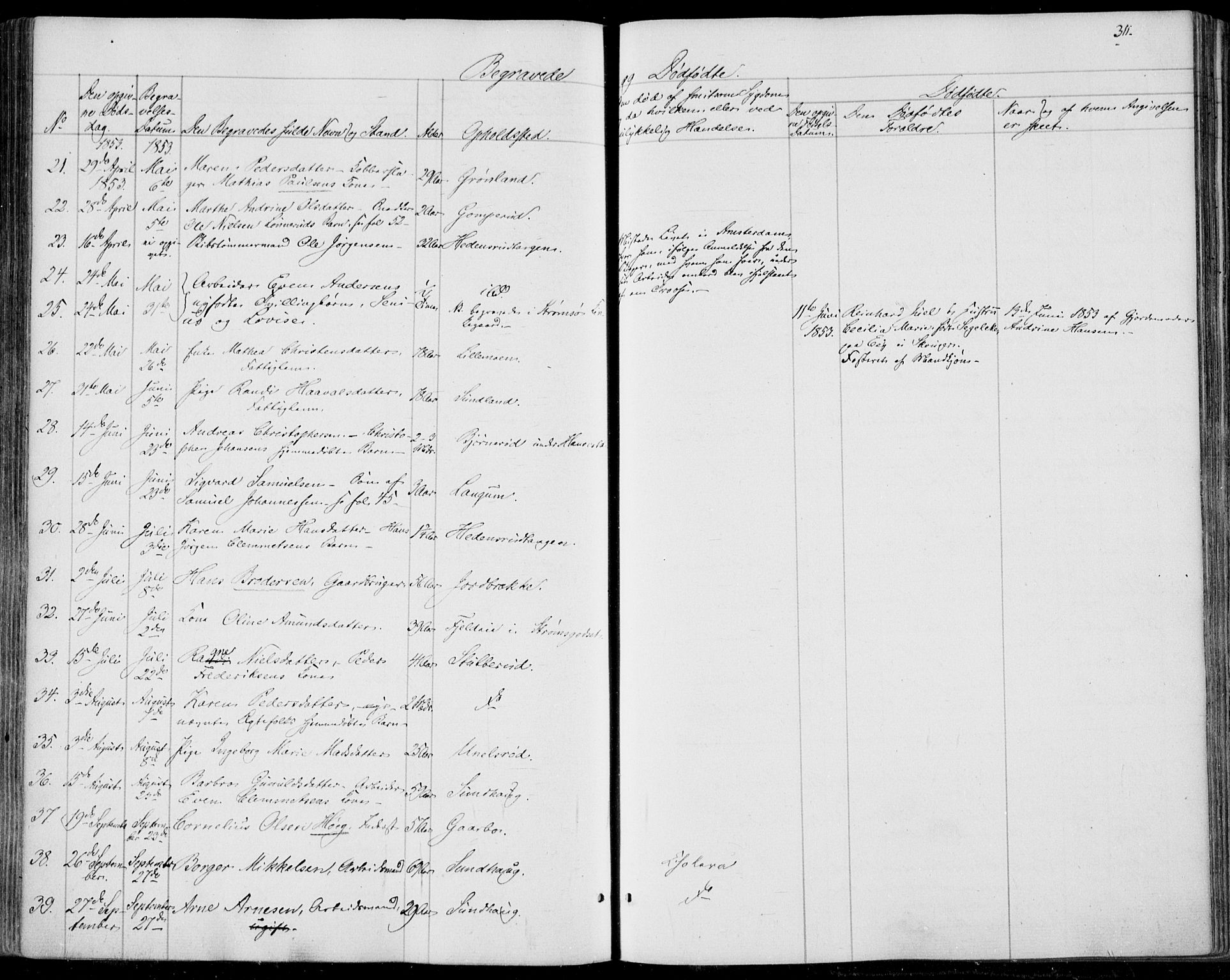 Skoger kirkebøker, AV/SAKO-A-59/F/Fa/L0003: Parish register (official) no. I 3, 1842-1861, p. 311